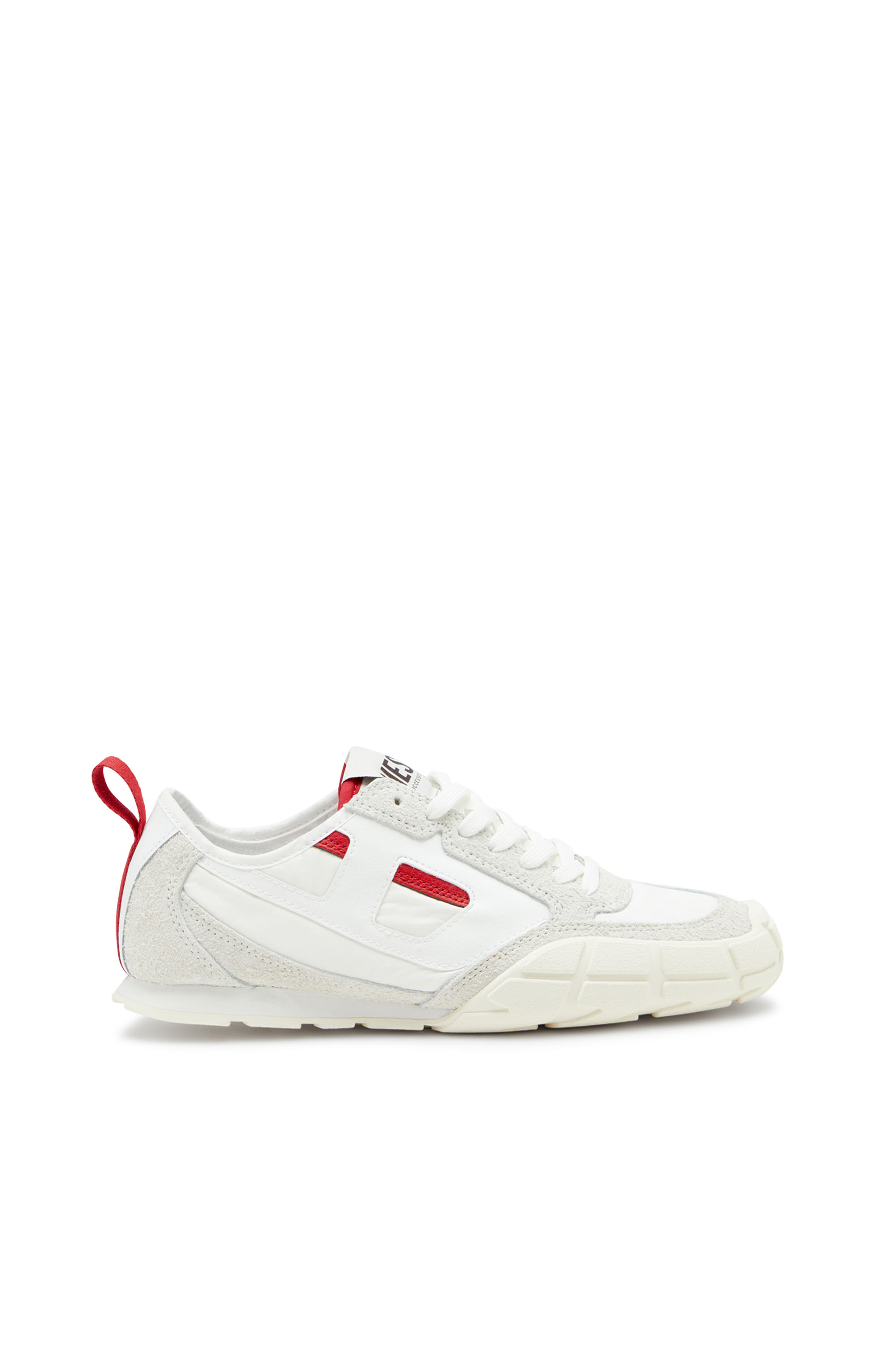 Diesel - S-PAGODHA LOW W, Woman's S-Pagodha-Sneakers in leather, suede and ripstop in White/Red - 1