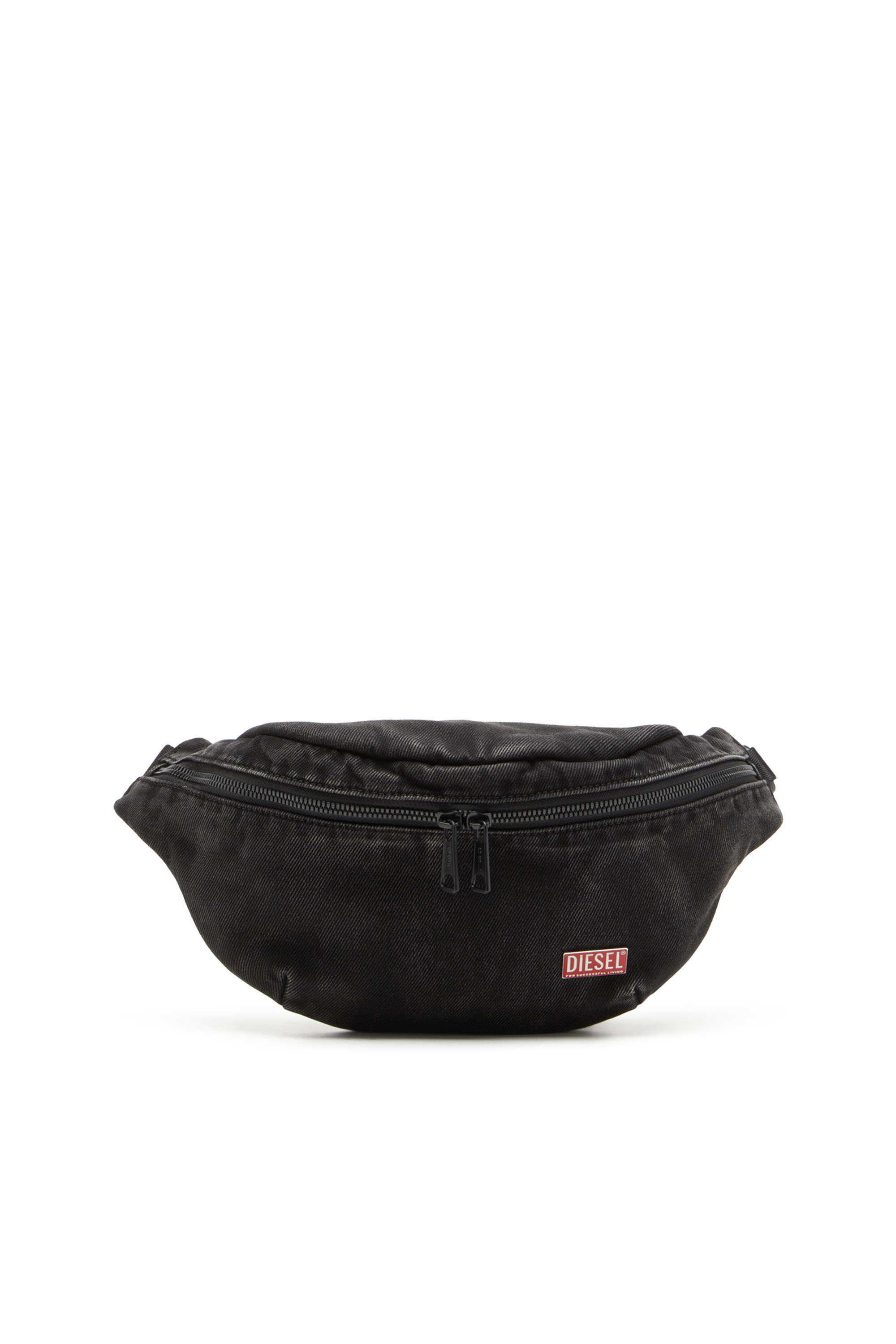 Shop Diesel Utlt Beltbag-belt Bag In Denim Cloudy In Black