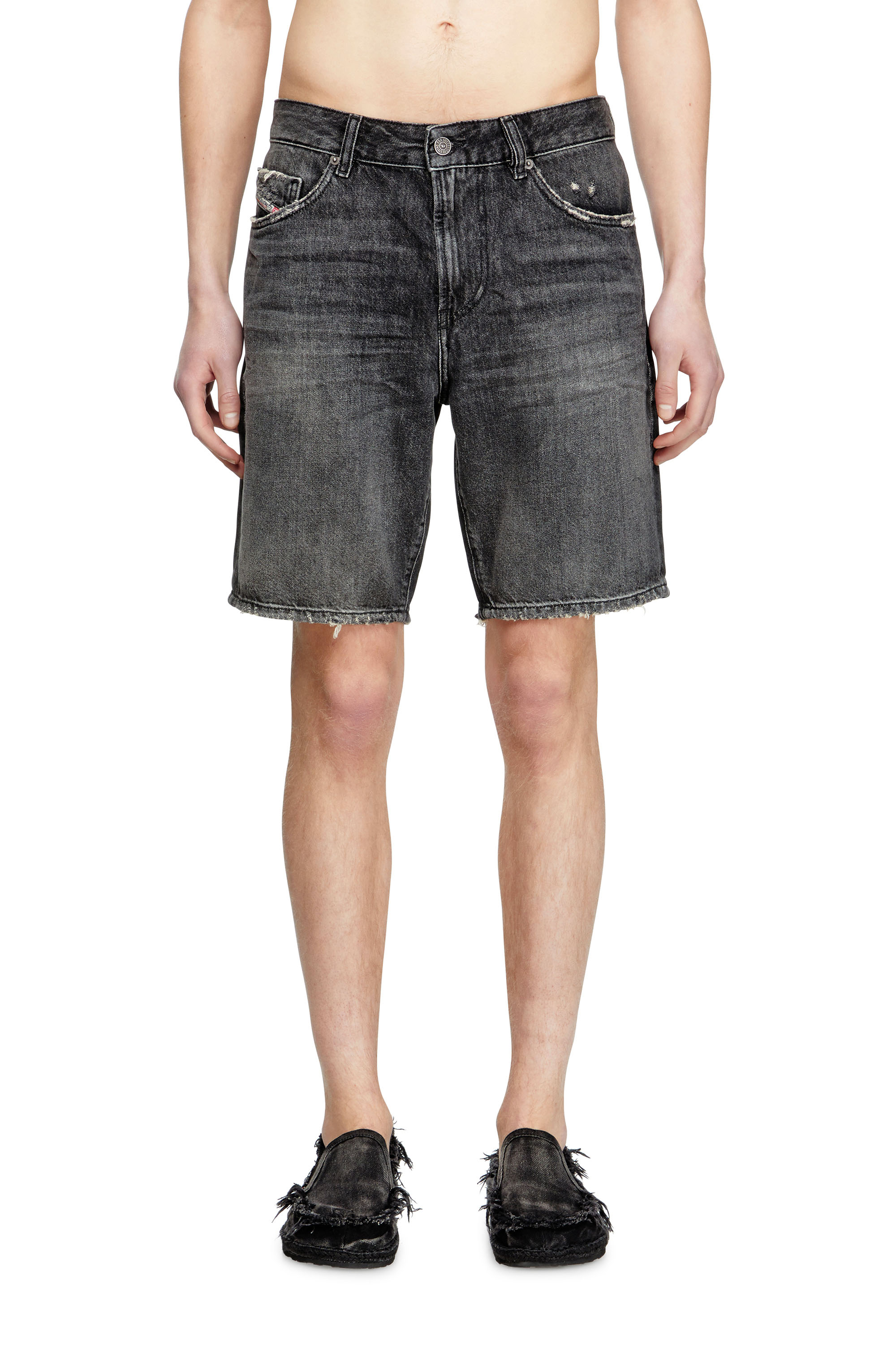 Diesel Mužský Čierna - Slim Denim Shorts - Denim Short Pants - Man Veľkosť 32