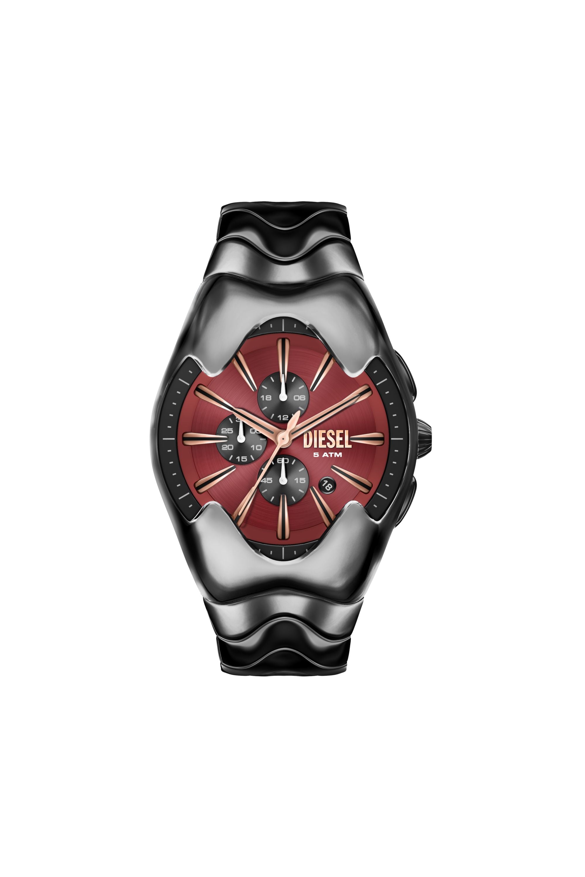 Diesel - Mercurial gunmetal stainless steel watch - Timeframes - Man - Black