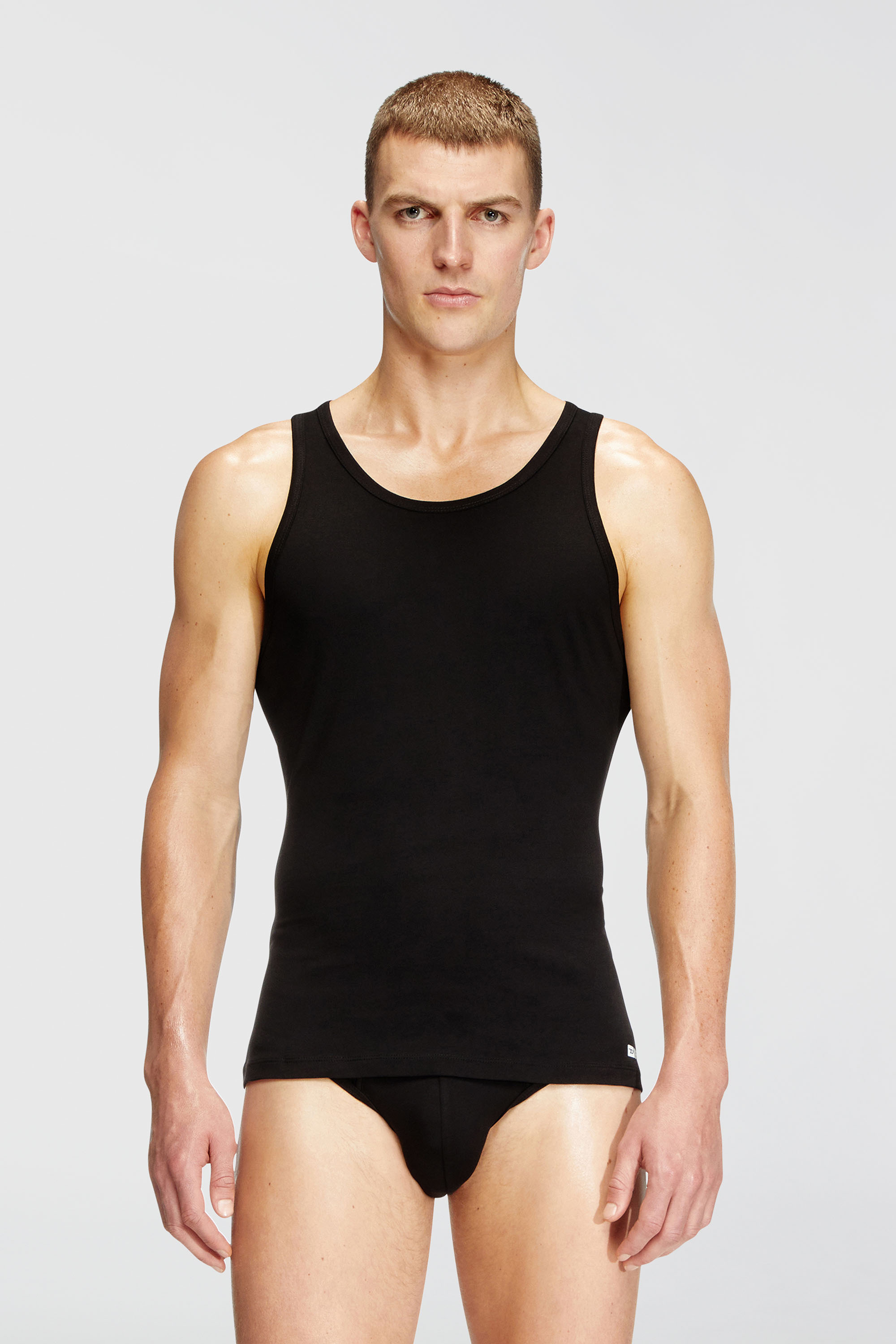 Diesel - Two pack cotton tank vest - Tops - Man - Black