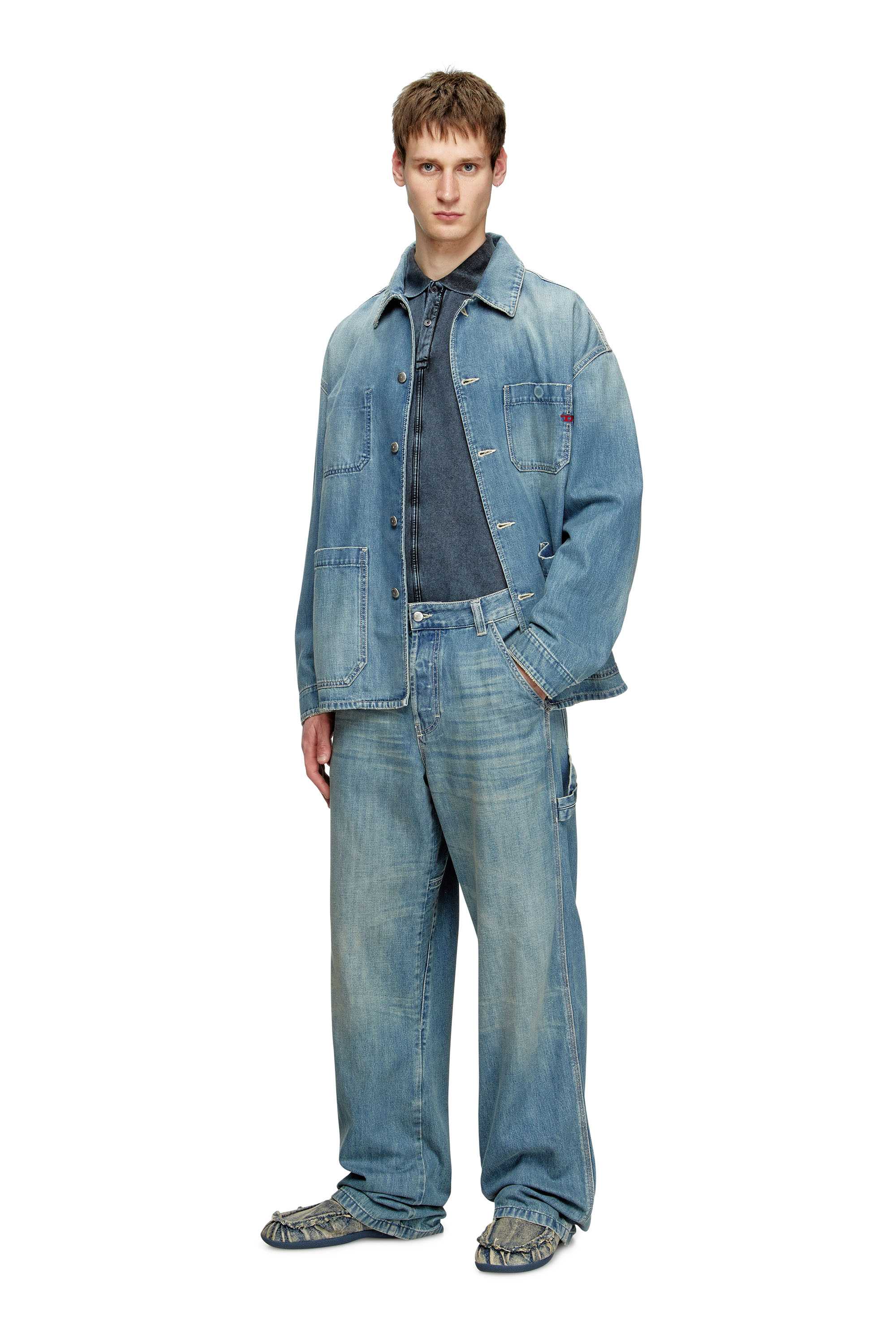 Diesel - Man's Relaxed Jeans D-Livery 068SK, Light Blue - 1