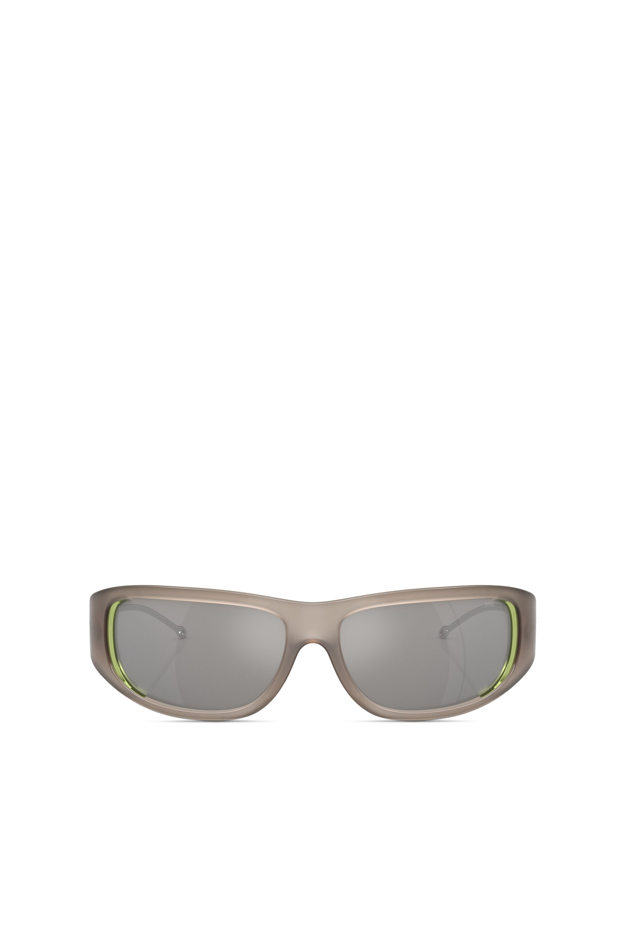 Diesel Unisex Grey - Wraparound Style Sunglasses - Sunglasses Uni