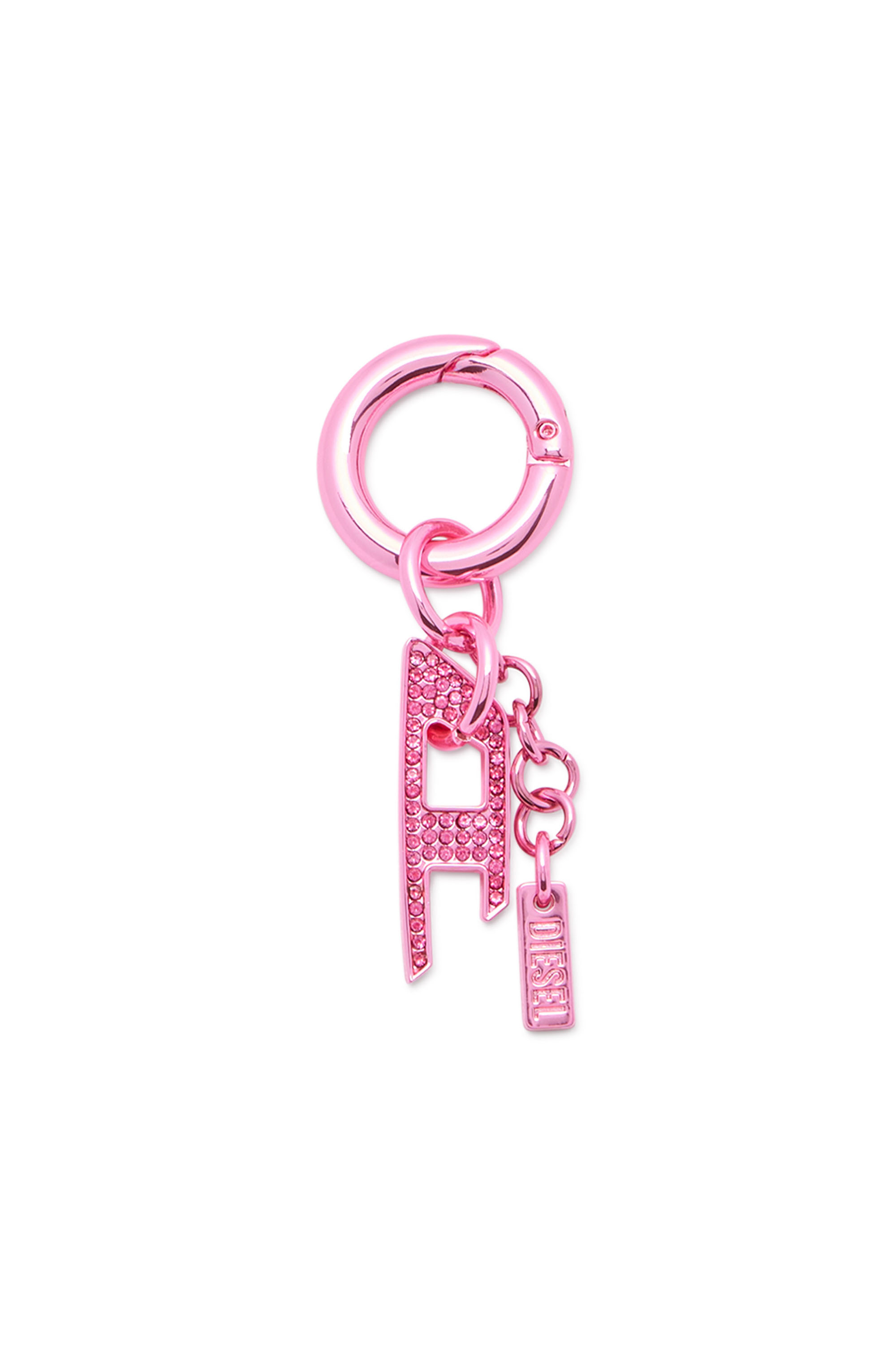 Diesel Unisex Rosa - Charm With Rhinestone D Charm - Charms And Keyrings Uni