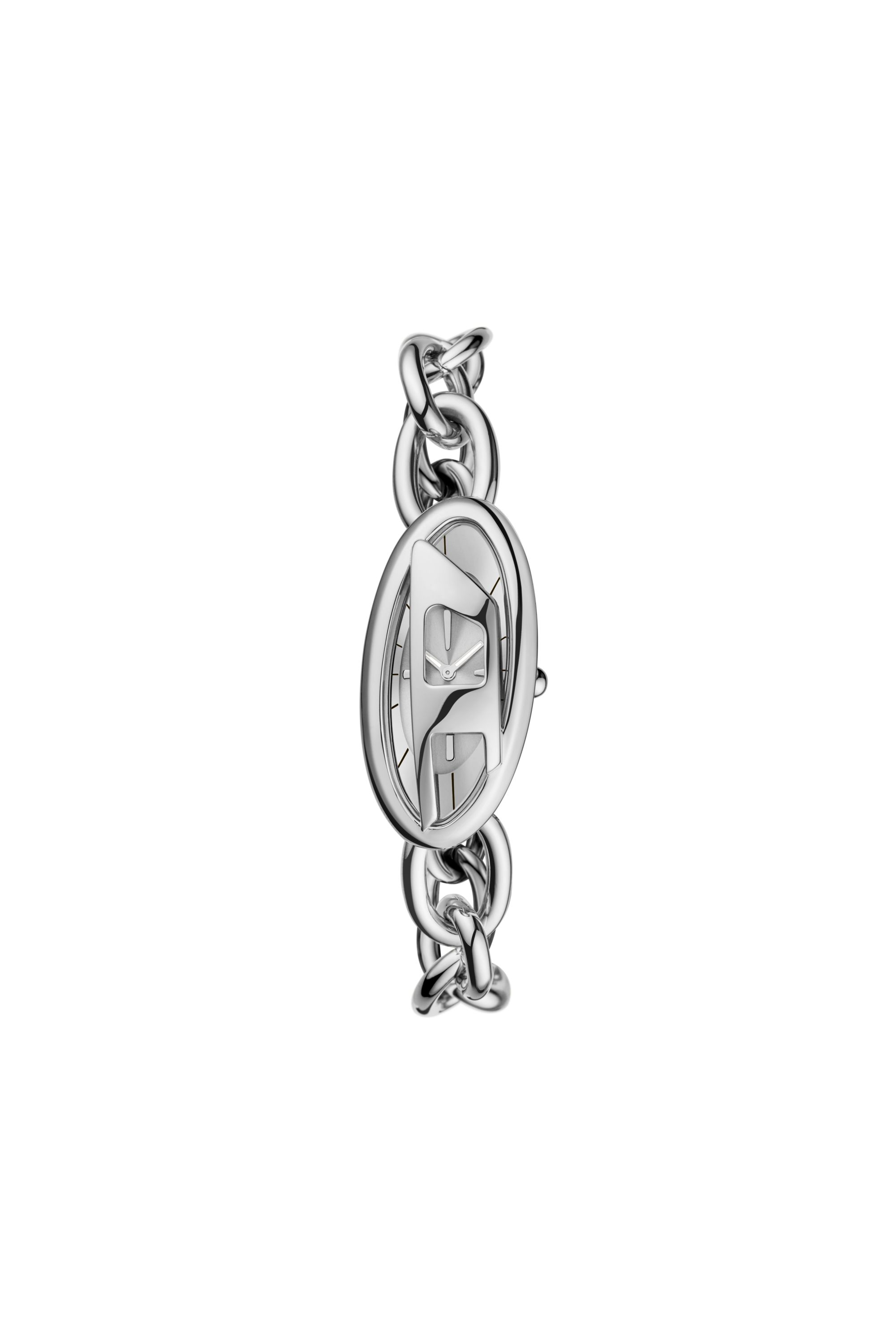Diesel D-era Two -hand Stainless Steel Watch In Silver