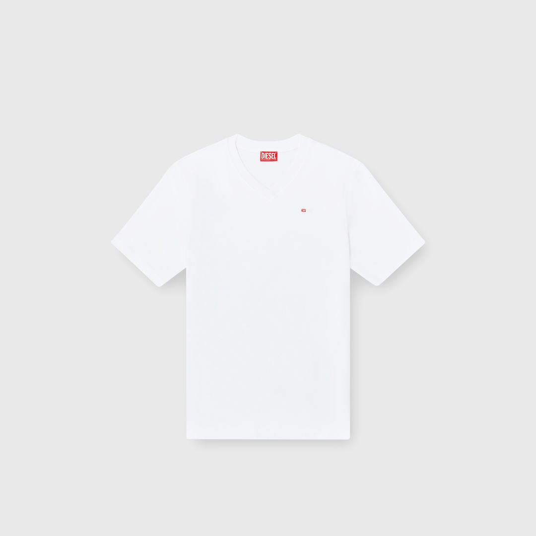 Diesel - T-shirt à col en V avec micro logo brodé - T-Shirts - Homme - Polychrome