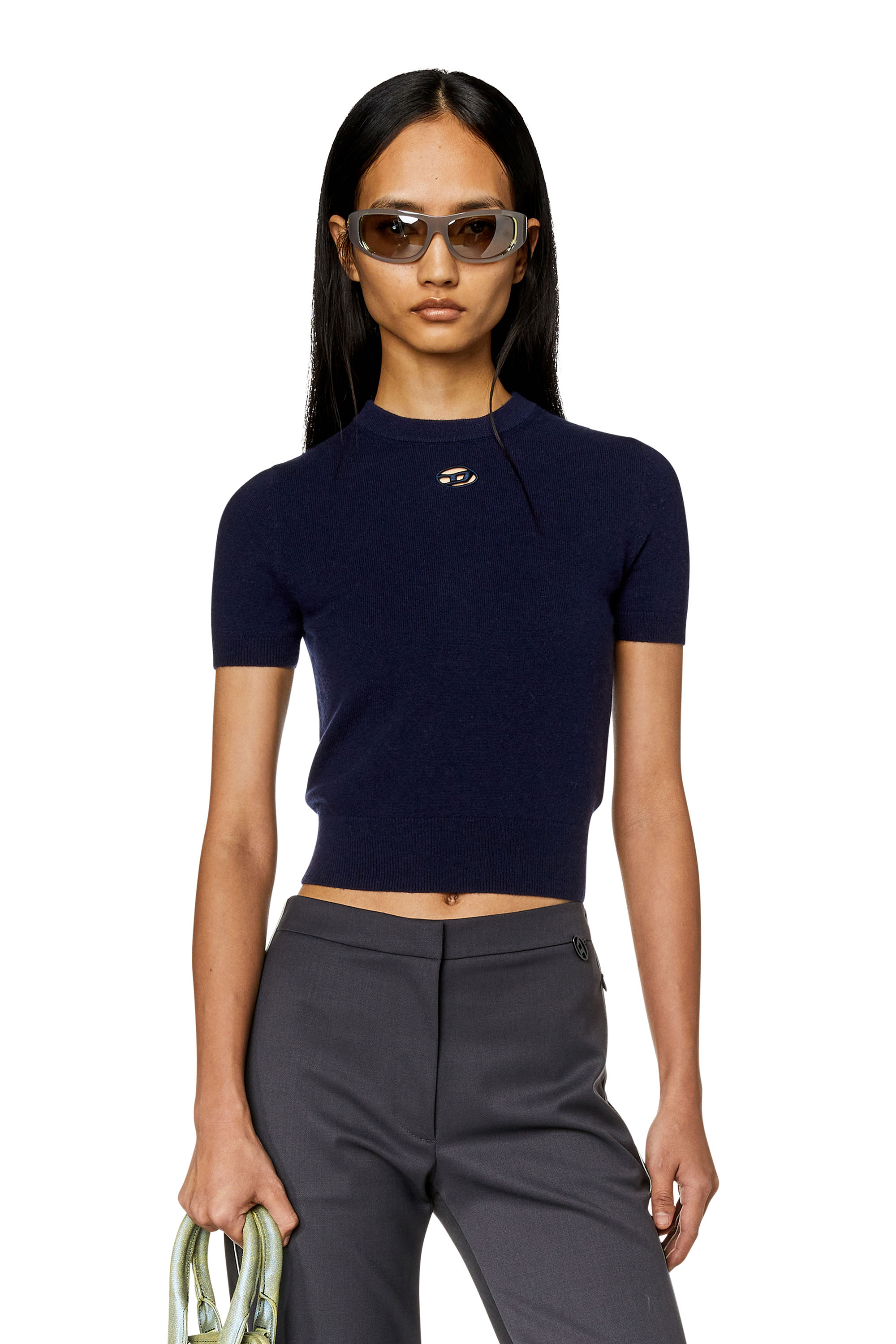 Diesel Wool And Cashmere Top In Blue