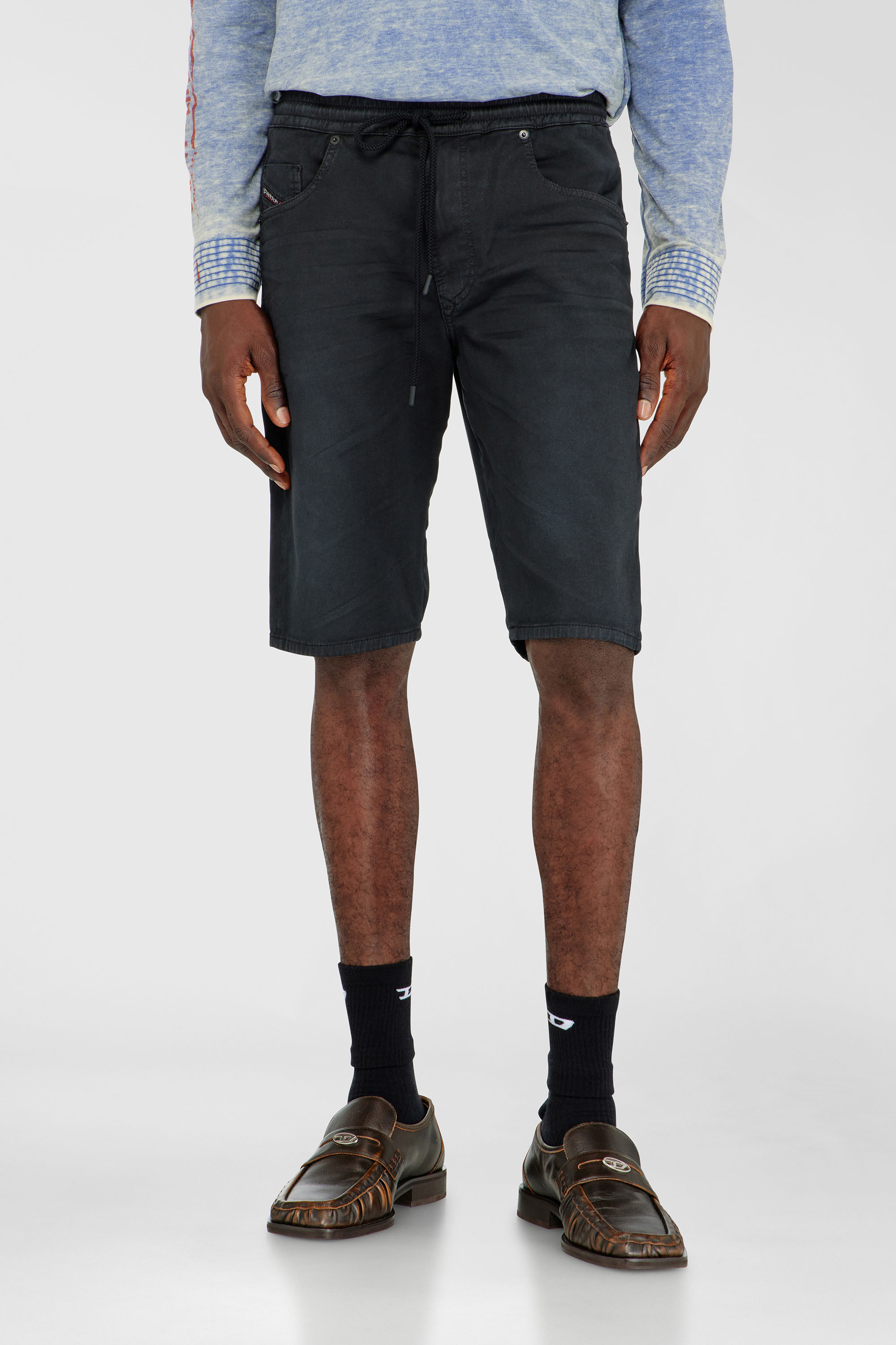 Diesel - Chino shorts in JoggJeans - Denim short pants - Man - Black