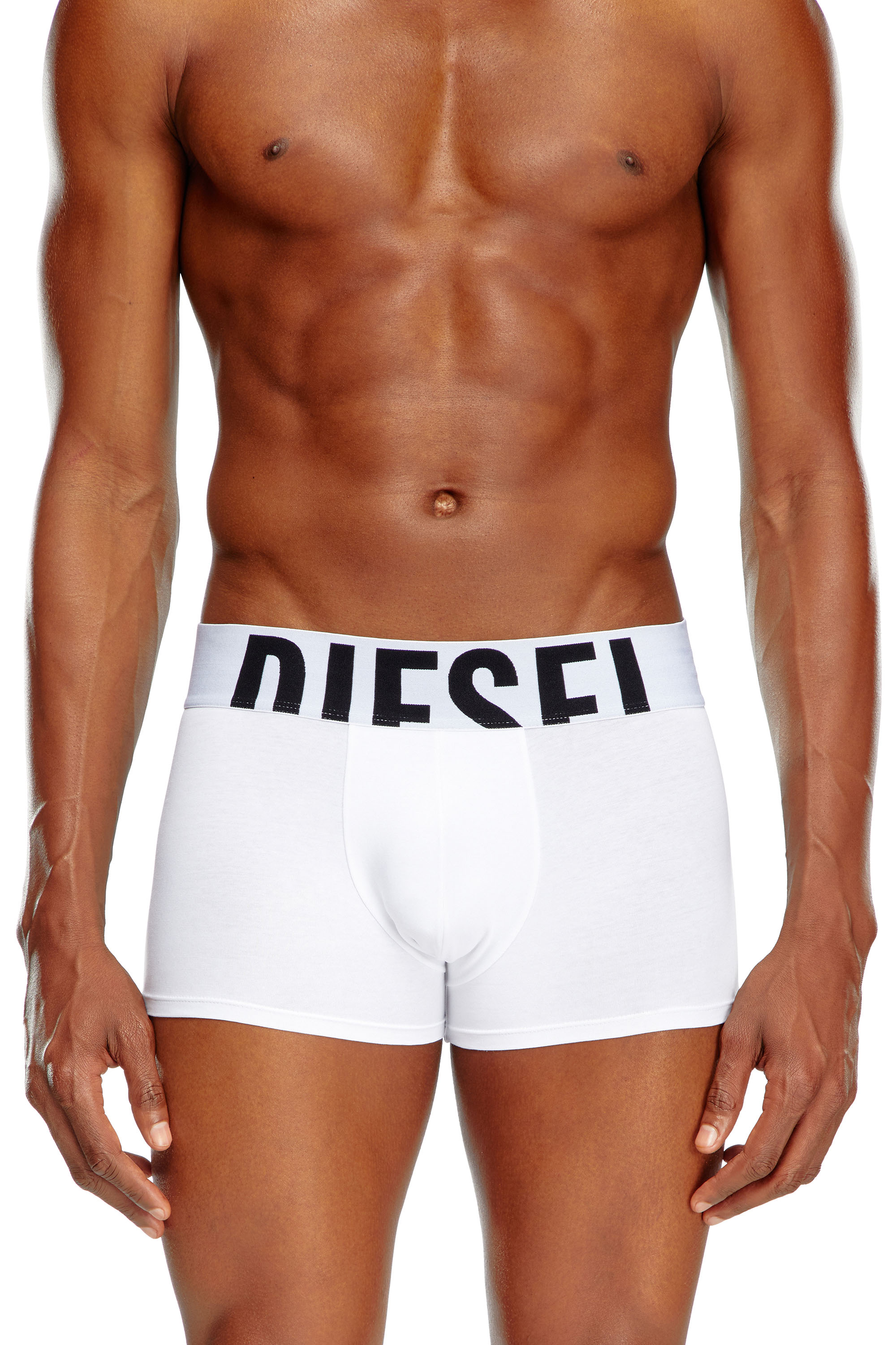 Shop Diesel Set Da Tre Paia Di Boxer Con Logo Tagliato In Multicolor