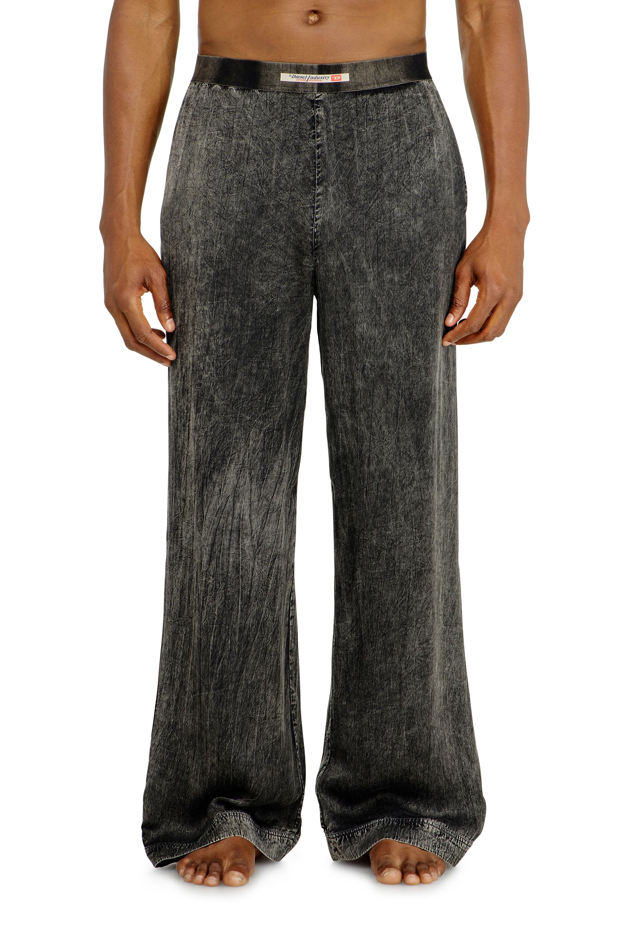 Diesel - Viscose pants with a fluid fit - Pants - Man - Grey