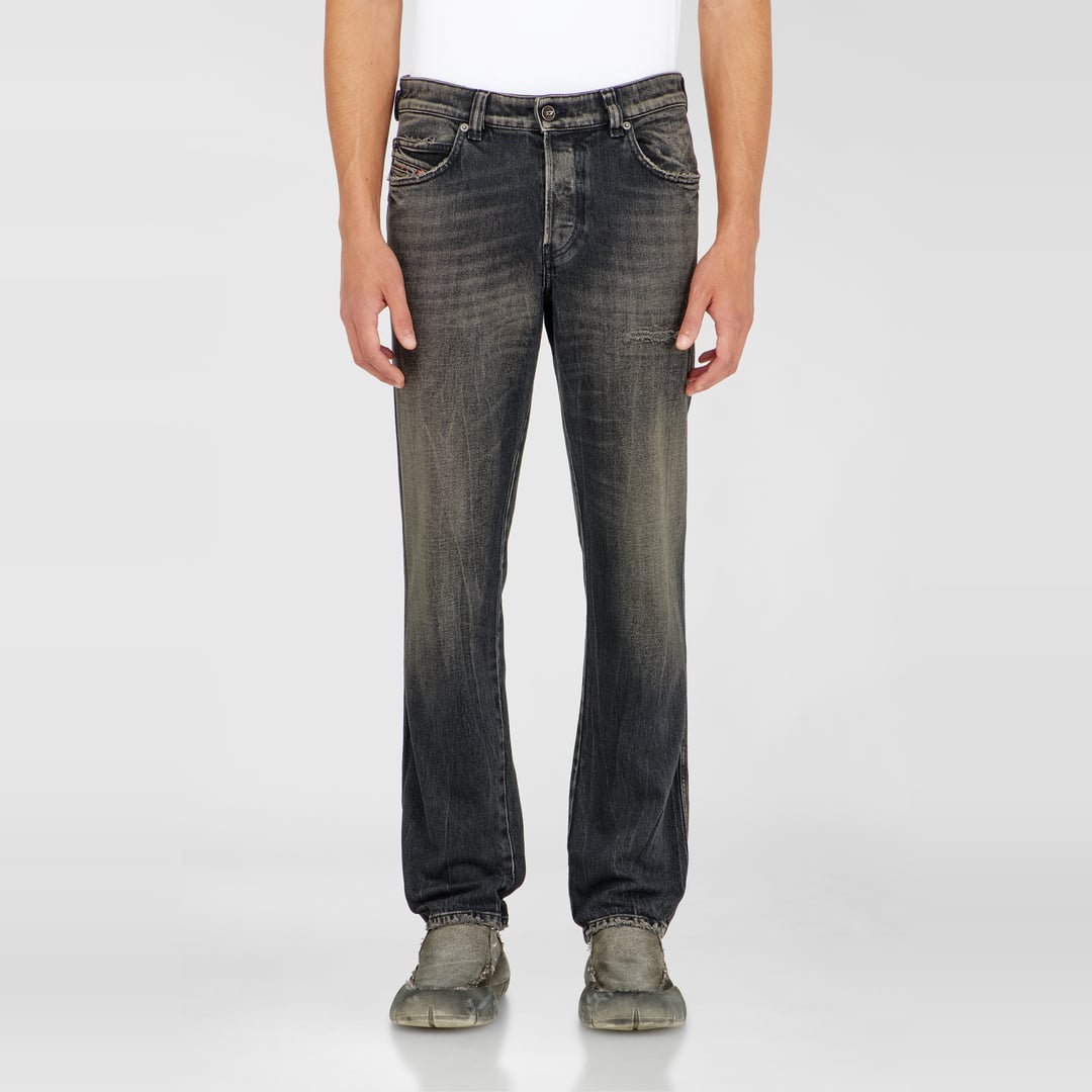 Diesel Slim Jeans Regular Waist 1993 D-Vyl, Black/Dark grey, Button fly