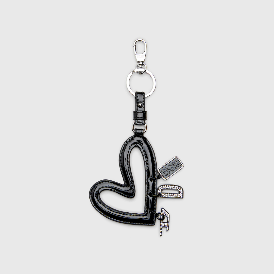 Diesel Nero Donna - Charm Lucido A Cuore - Charm E Portachiavi Uni
