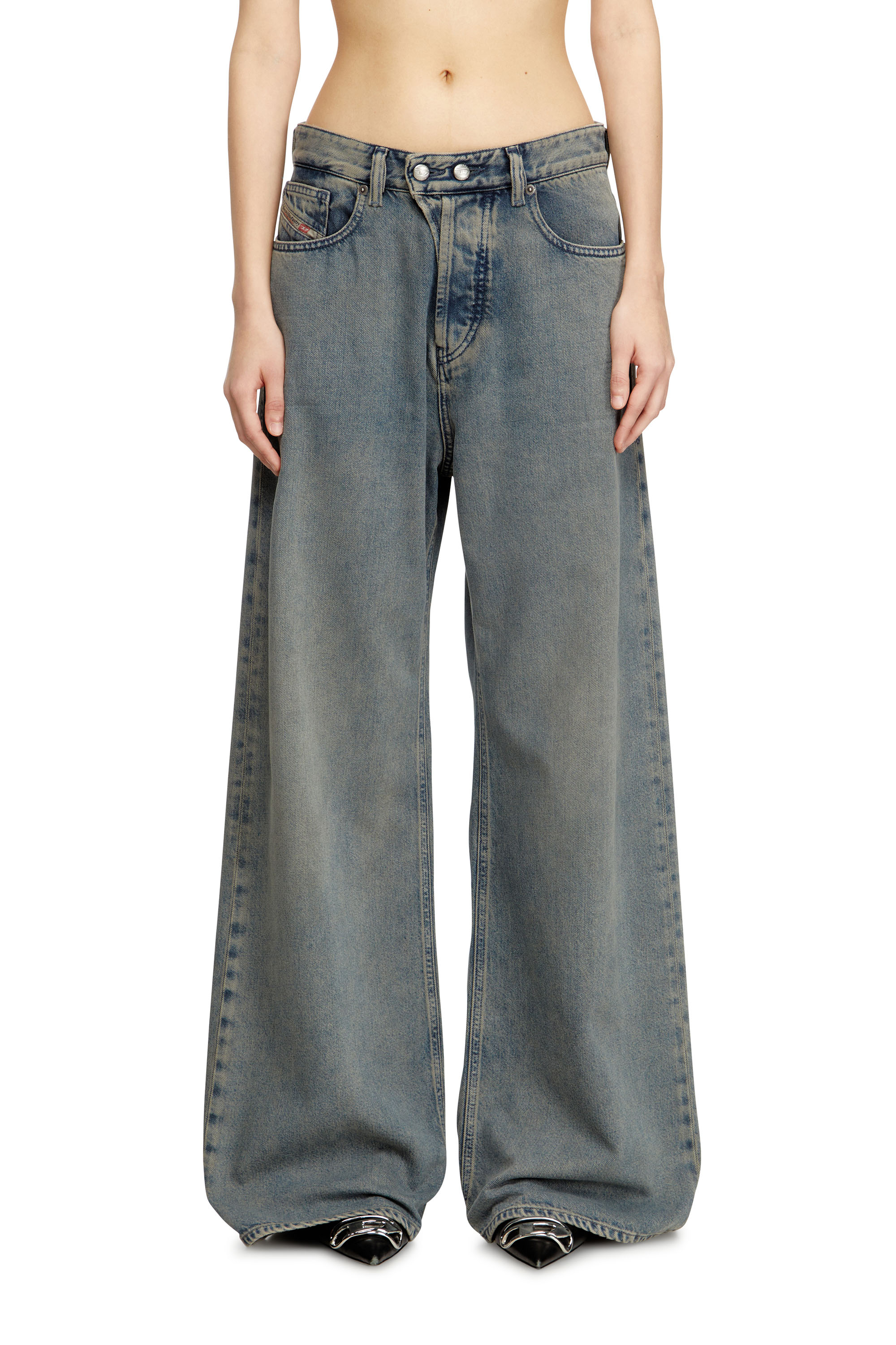 Diesel Mulher Azul - Relaxed Jeans Low Waist 1996 D-Sire - Jeans - Woman Tamanho 27