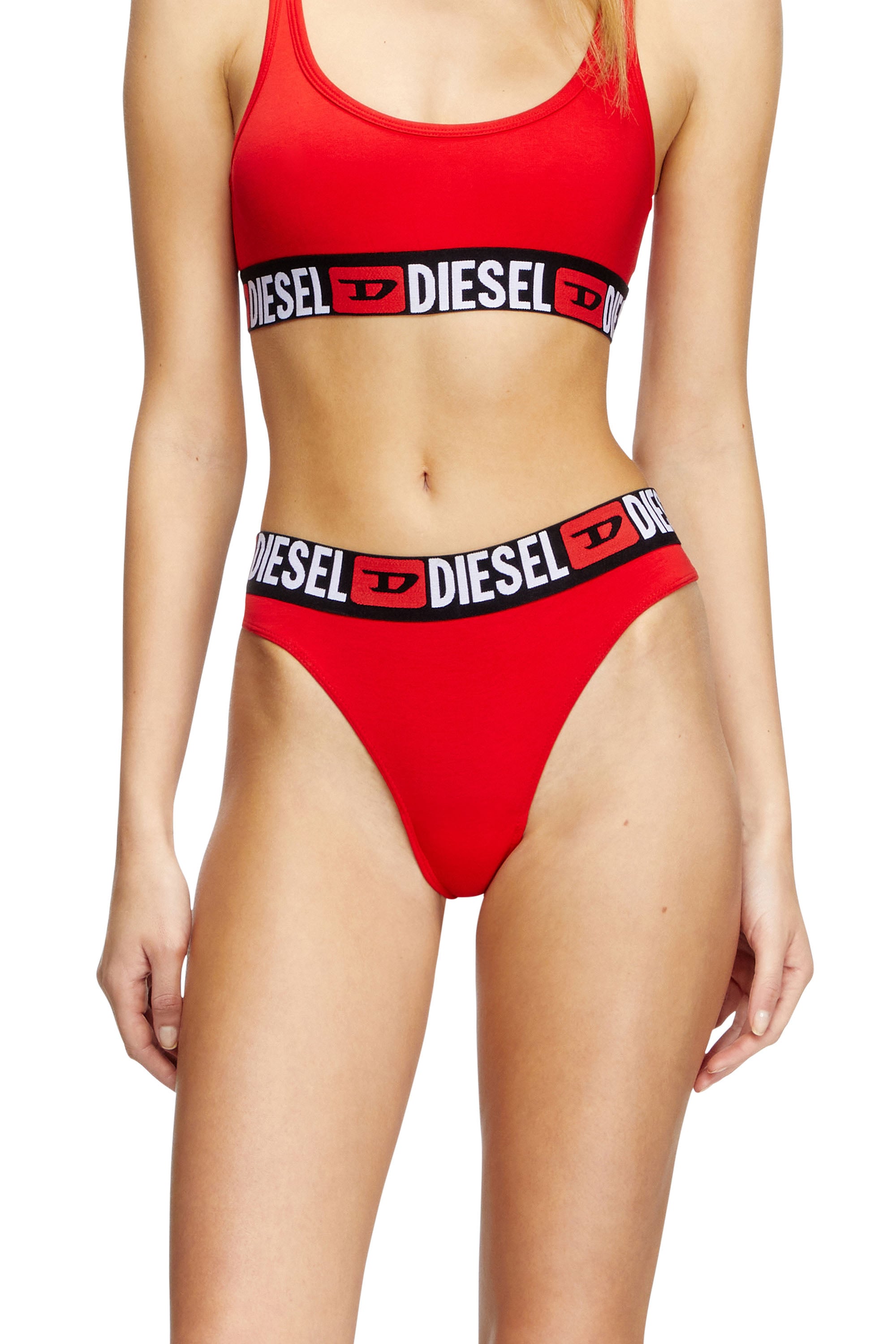 Diesel - 3-pack thongs with logo waist - Strings - Woman - Multicolor