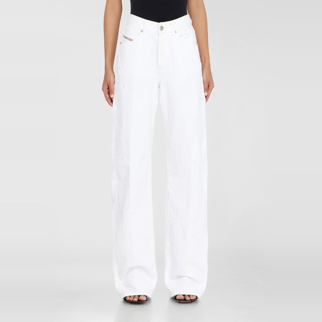 Diesel Regular Jeans High Waist 1971 D-Sent, White, Button fly
