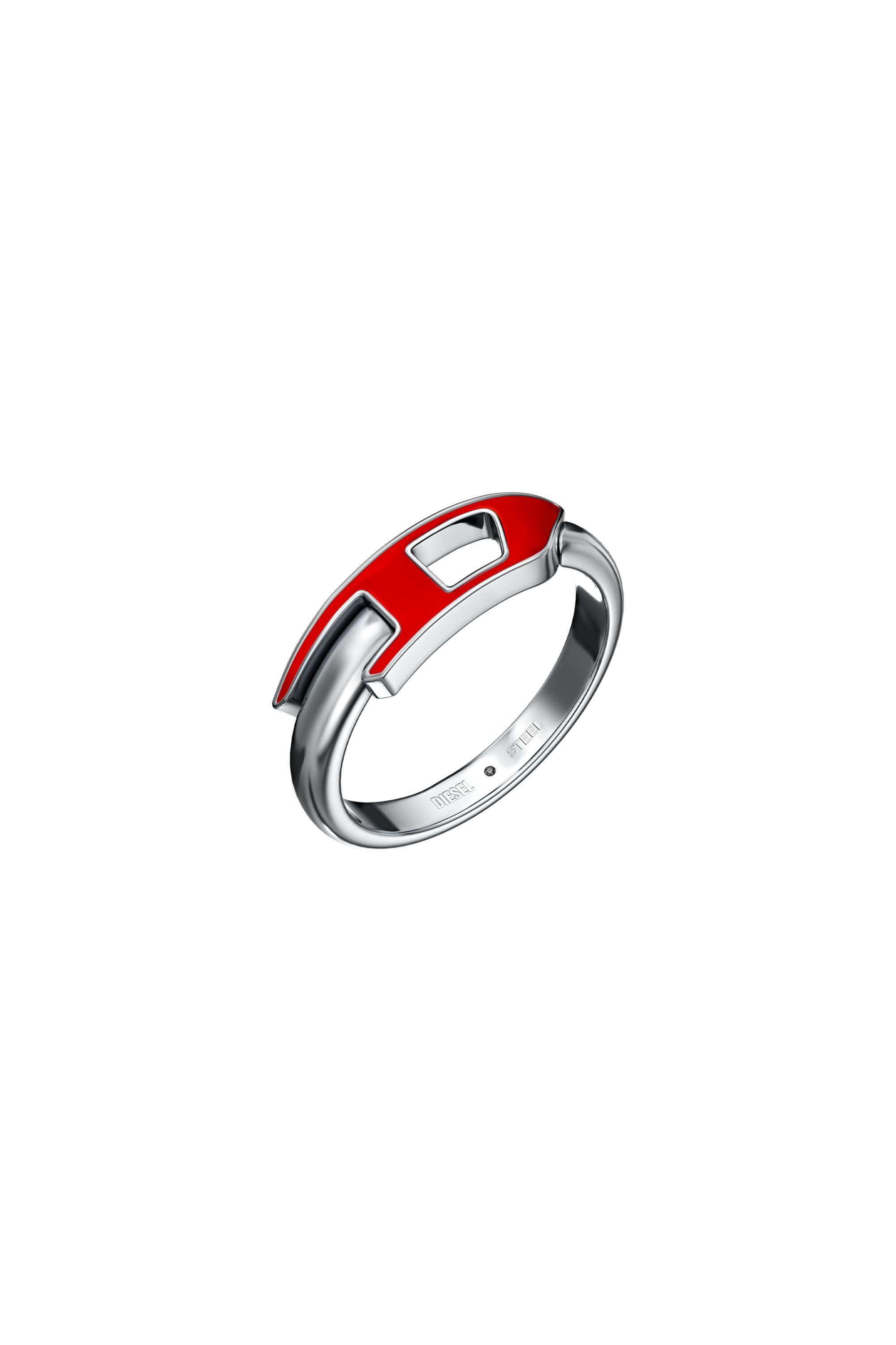 Diesel Unisex Silver - Stainless Steel Band Ring - Rings Size 5.5