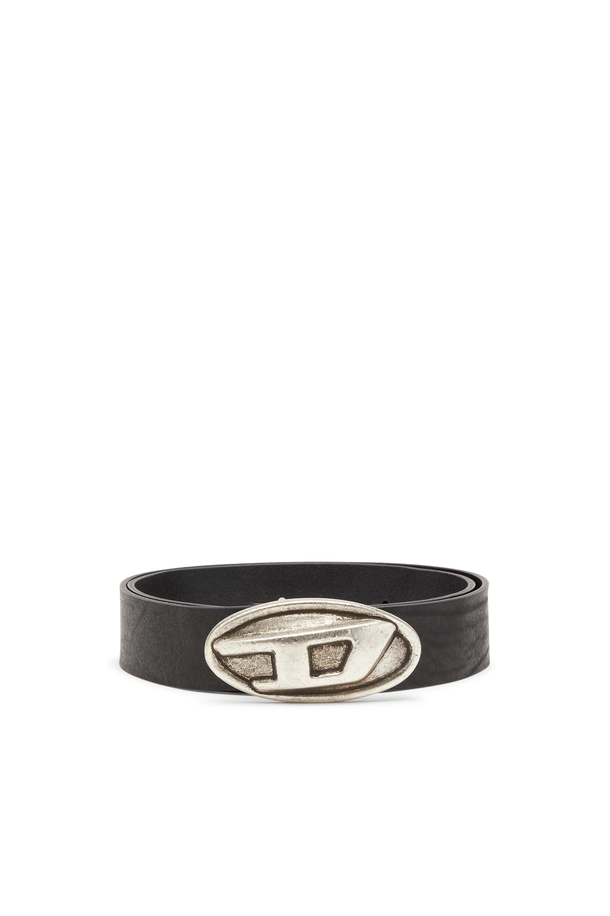 Diesel - 4 cm belt with Oval D buckle - Belts - Man - Black