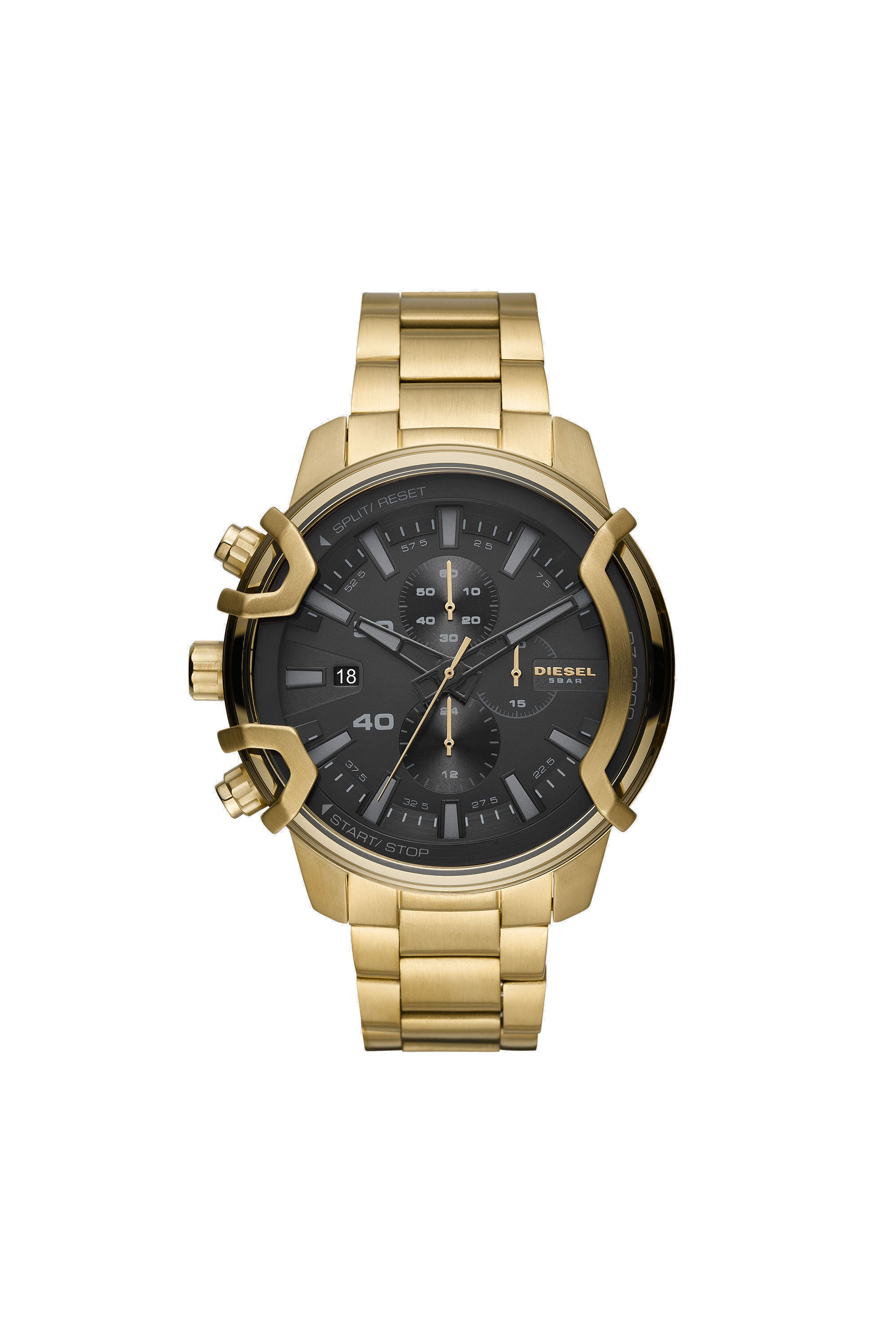 Diesel - Griffed-Armbanduhr aus goldfarbenem Edelstahl - Uhren - Herren - Gold