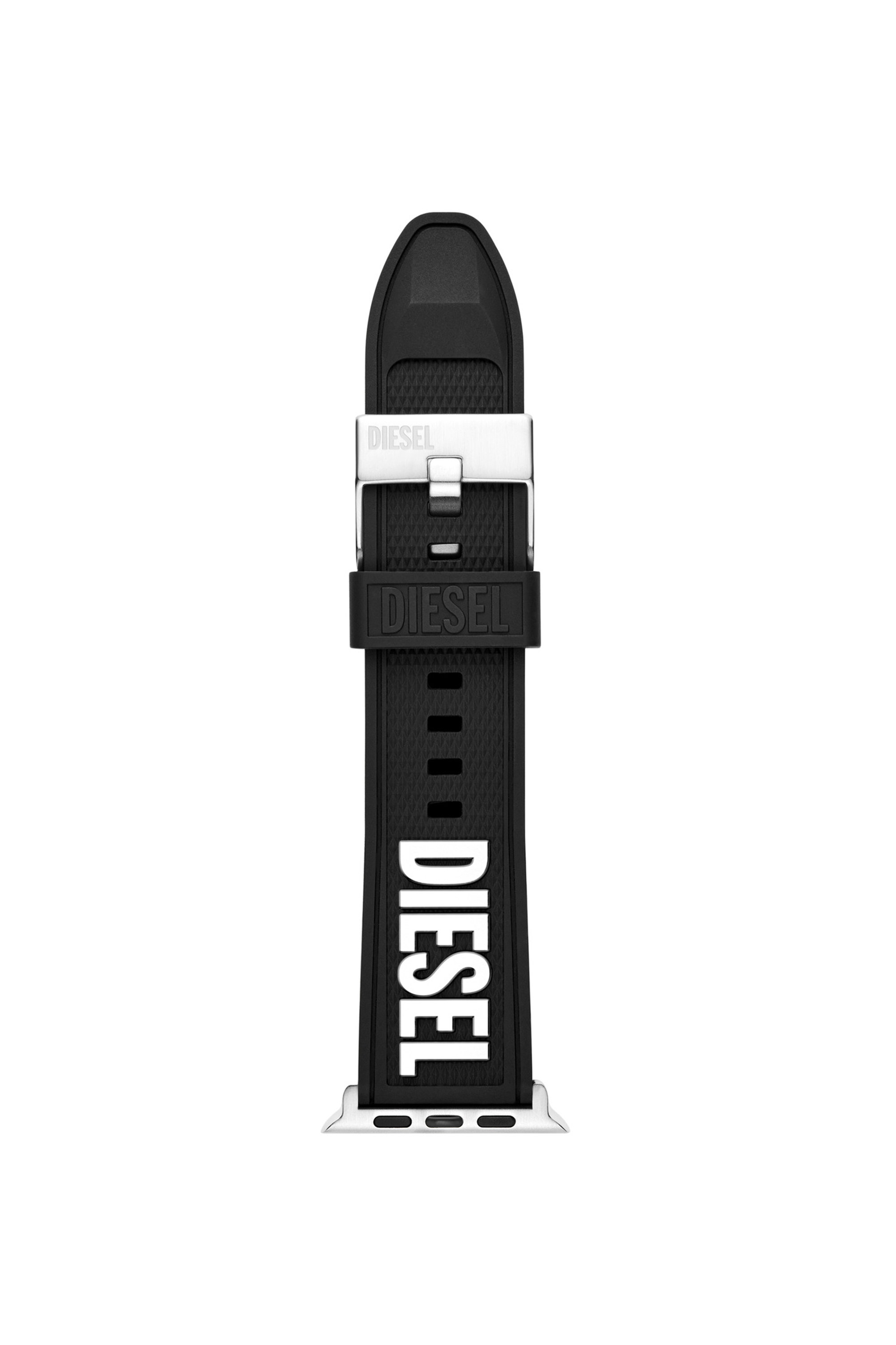Diesel - Silicone band for Apple watch, 42mm, 44mm, 45mm - Smartwatches accessories - Unisex - Black