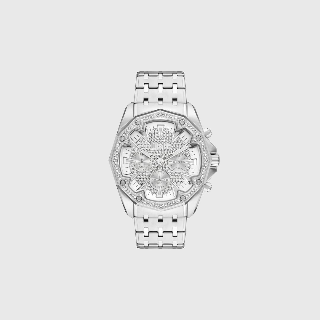 Diesel - Stinger pavé stainless steel watch - Timeframes - Man - Silver