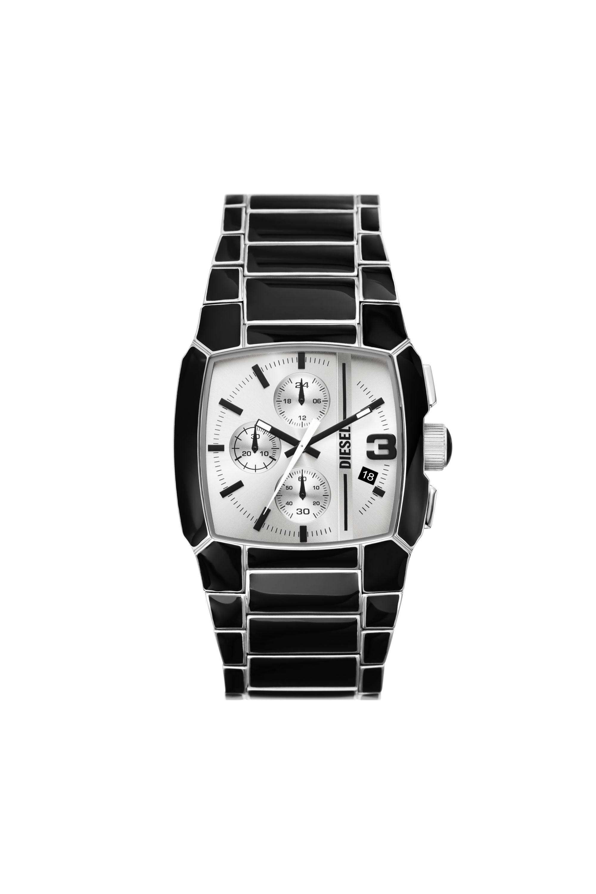 Diesel - Cliffhanger black enamel and stainless steel watch - Timeframes - Man - Black