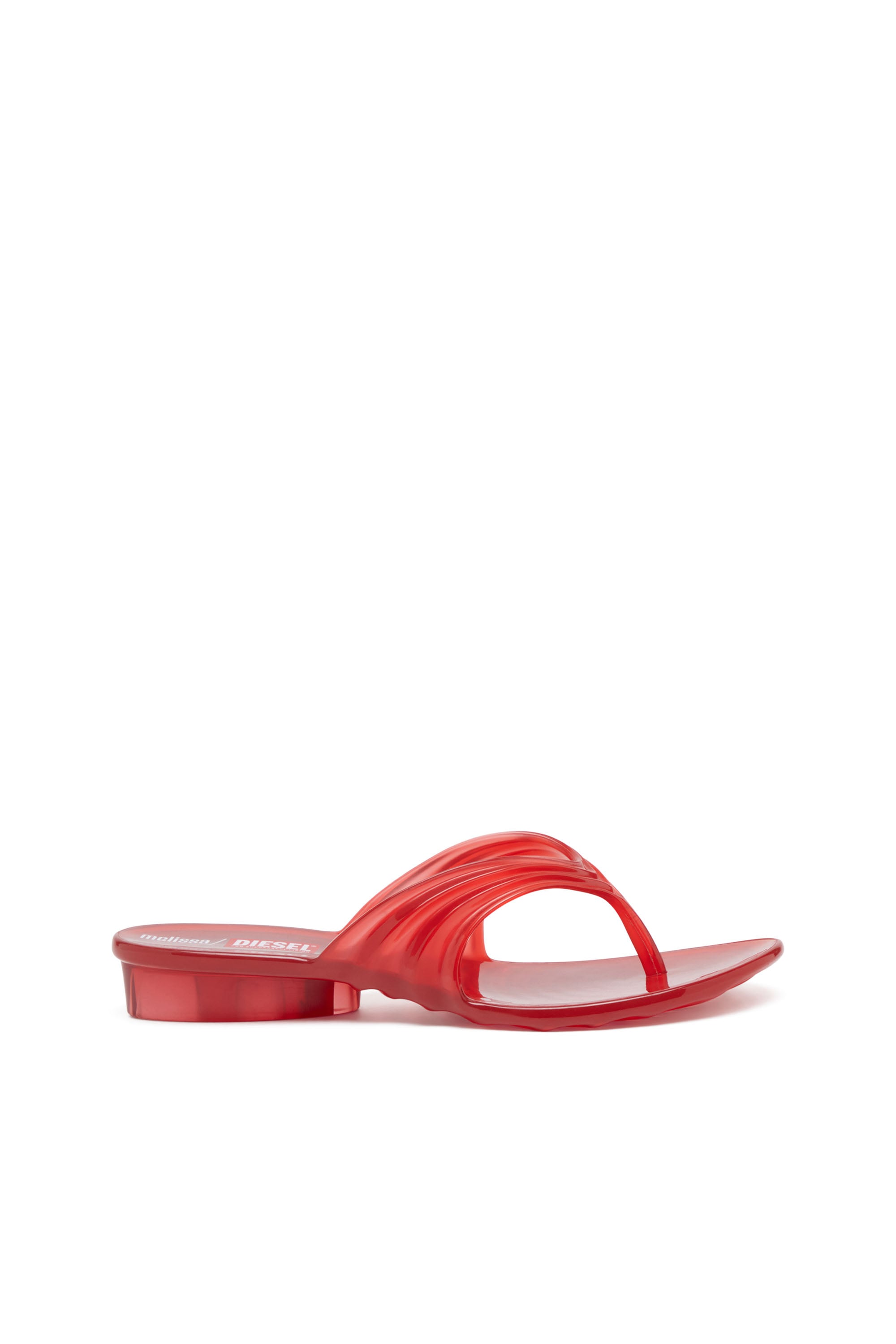 Diesel - Sculptural flip-flops in Melflex - Sandals - Woman - Red