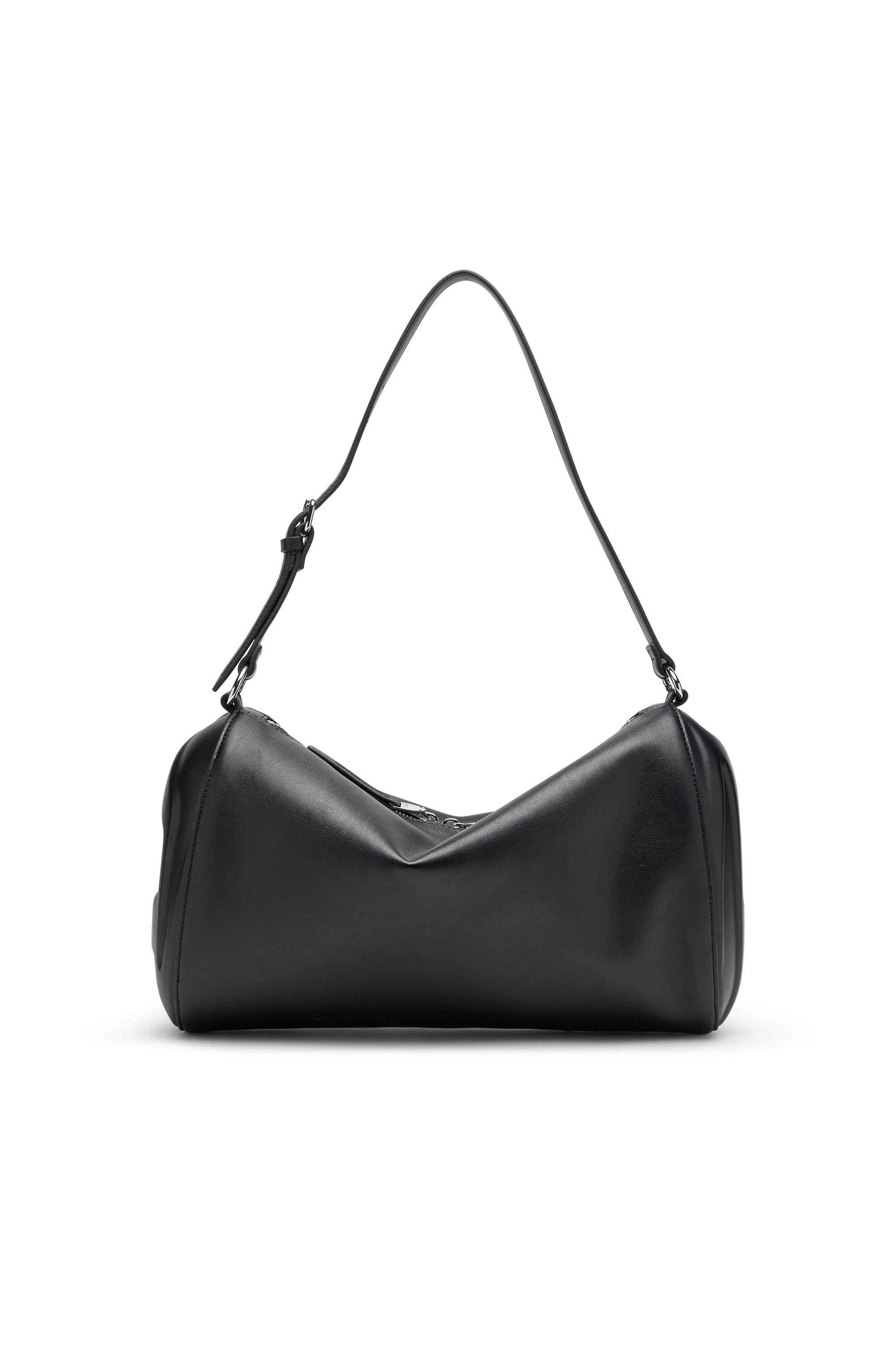 Diesel Unisex Black - Load-D-Shoulder Bag With Hard-Shell Logo Sides - Shoulder Bags Uni
