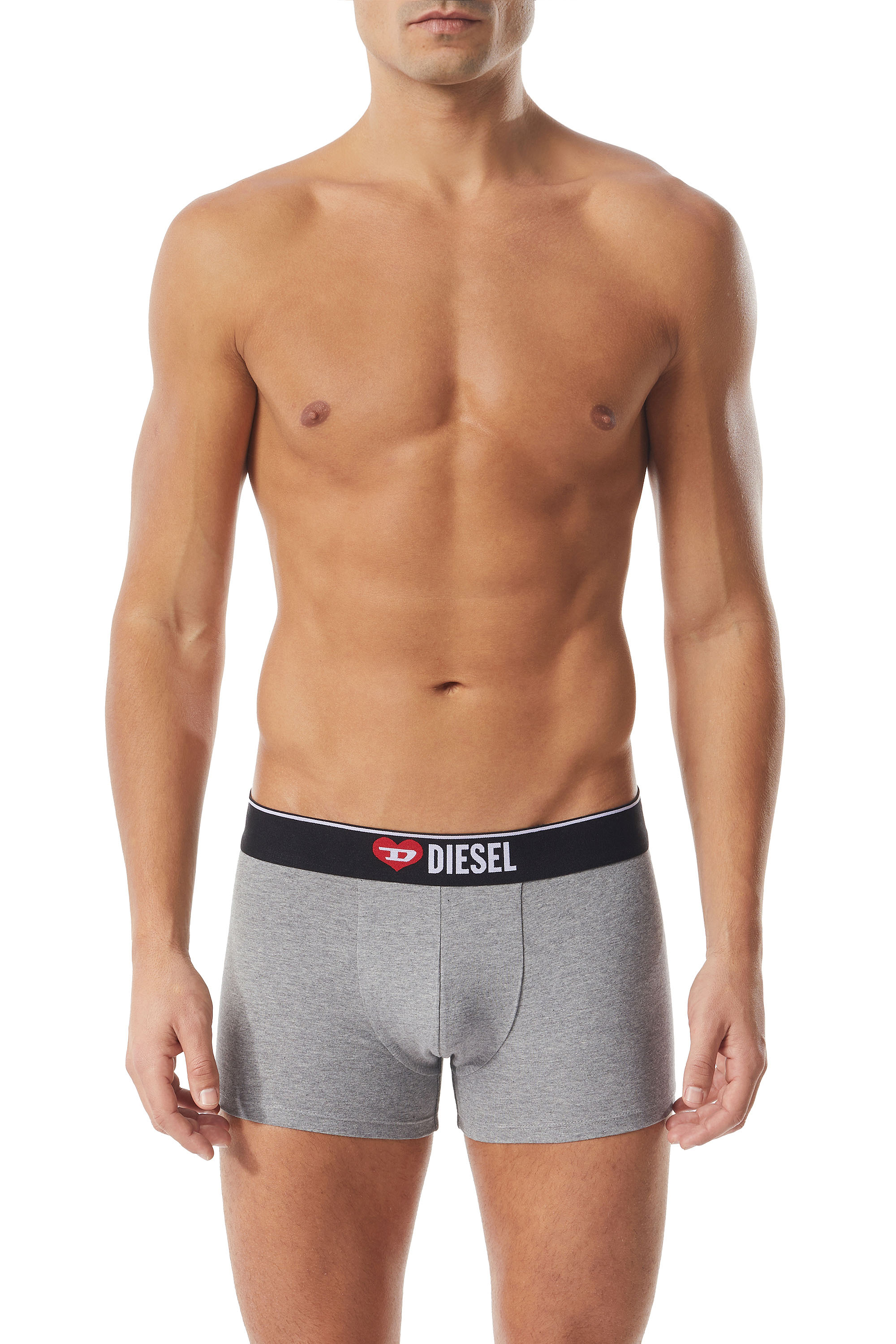 Diesel Three-pack Boxer Briefs With Heart Logo In Multicolor