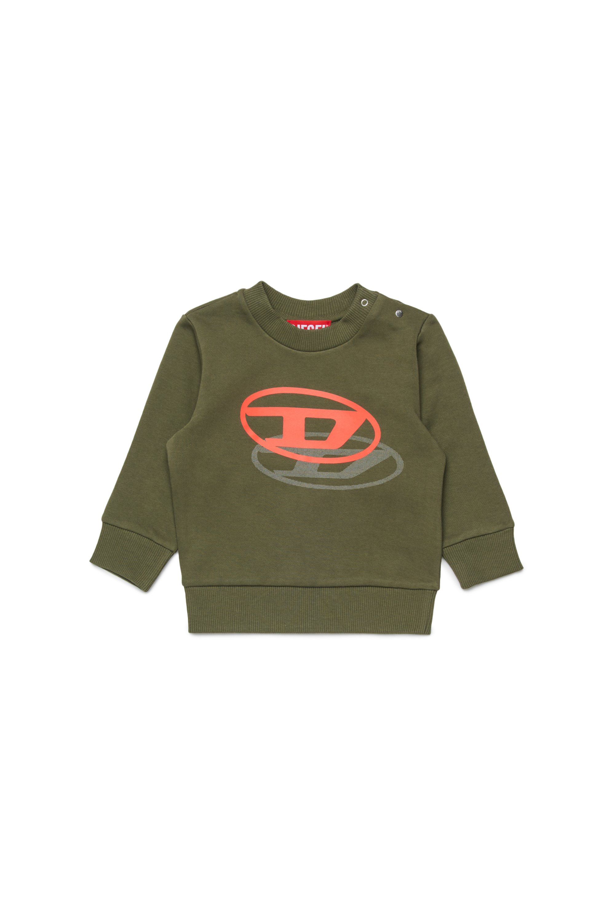 Diesel Boys Green - Sweatshirt With Shadow Oval D Print - Sweaters - Man Size 24-36 Kids