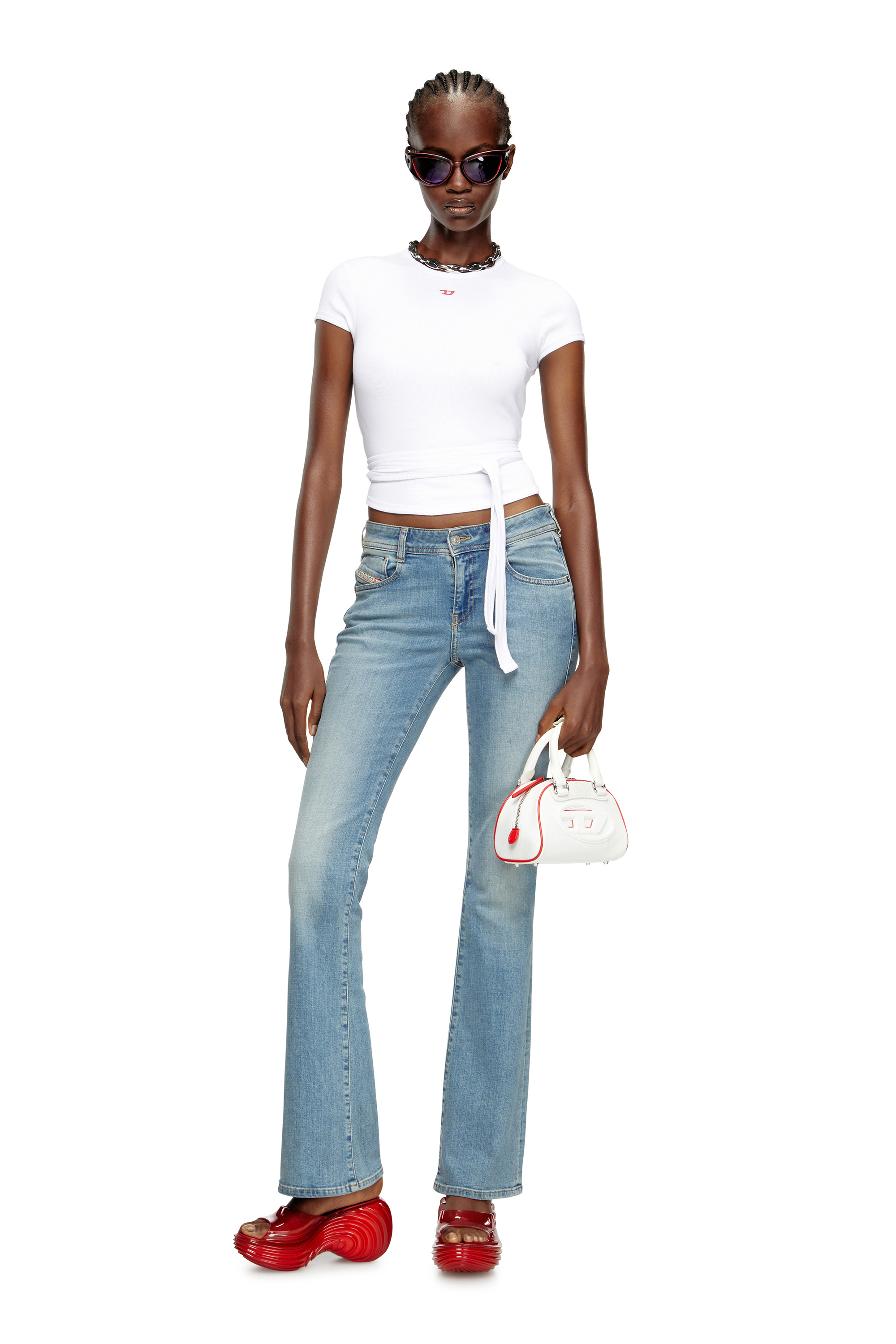 Diesel - MELISSA QUANTUM PLATFORM, Woman's Platform mule in Melflex&reg; in Red - 2