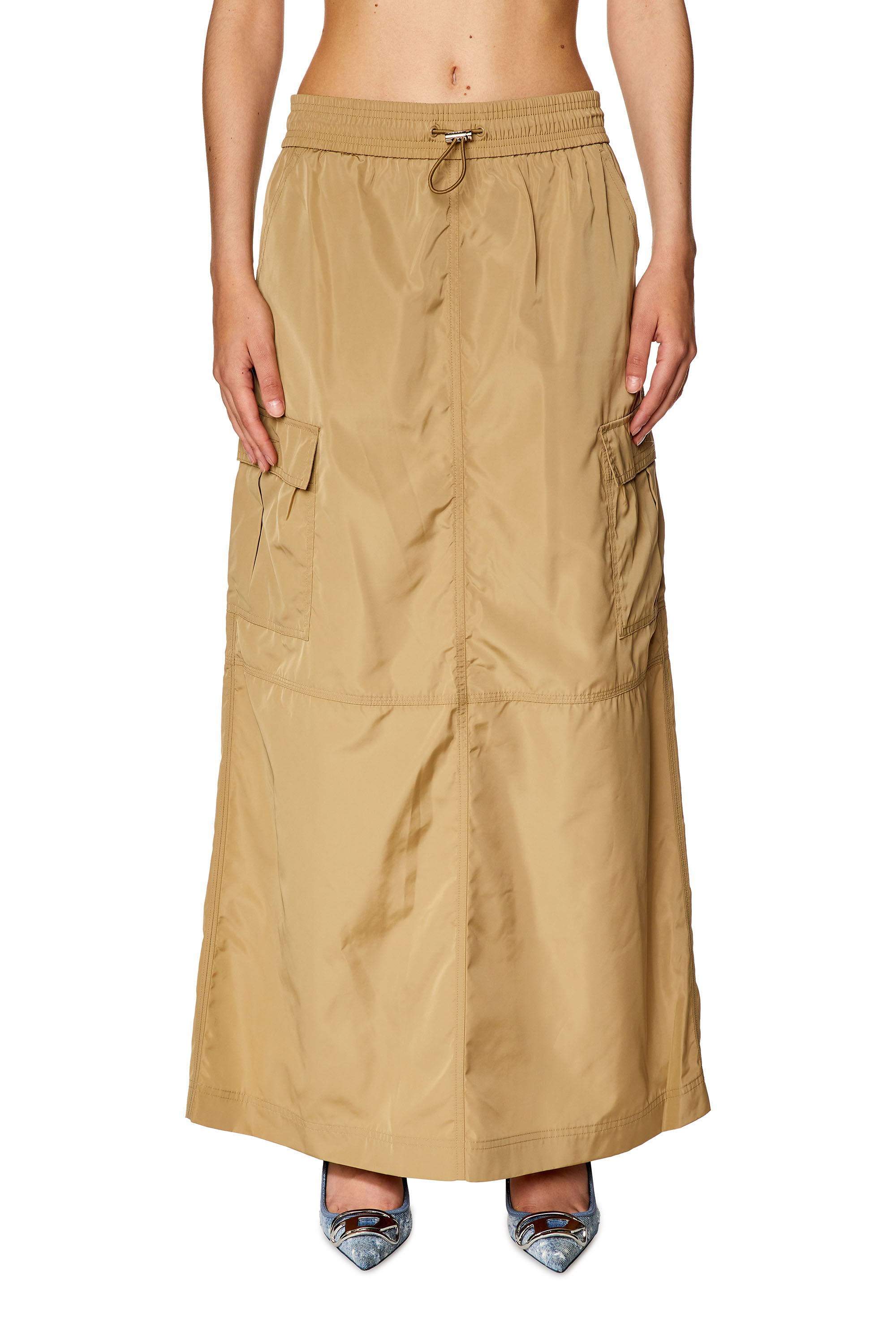 Diesel - Maxi skirt with cargo pockets - Skirts - Woman - Brown