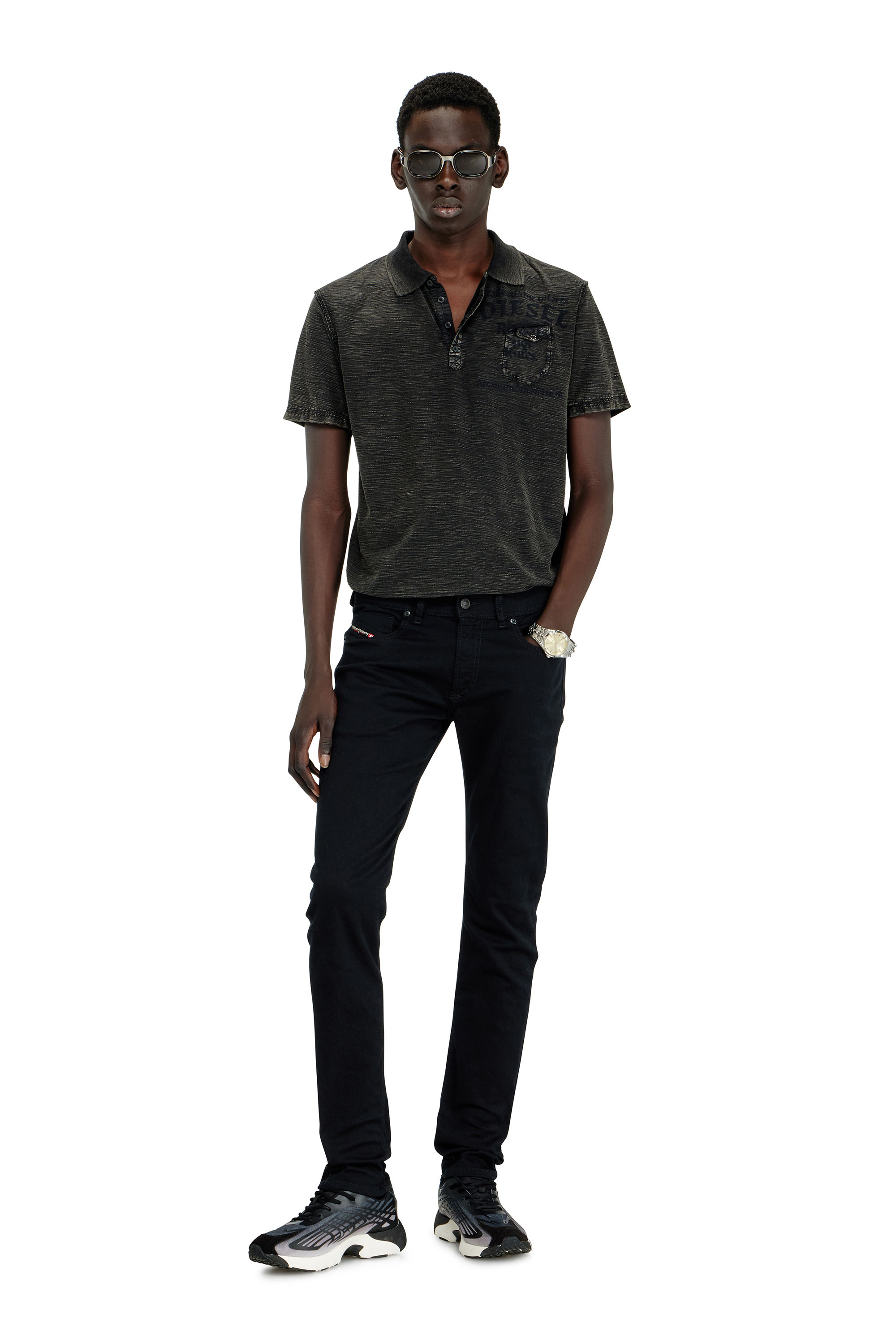 Diesel - Man's Skinny Jeans 1979 Sleenker 09C51, Black/Dark grey - 1