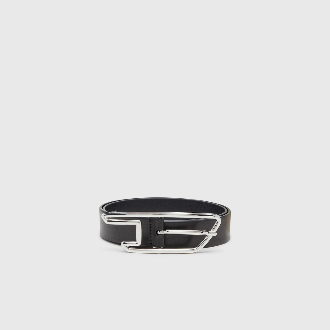 Diesel - Ceinture 3 cm en cuir pull-up - Ceintures - Femme - Noir