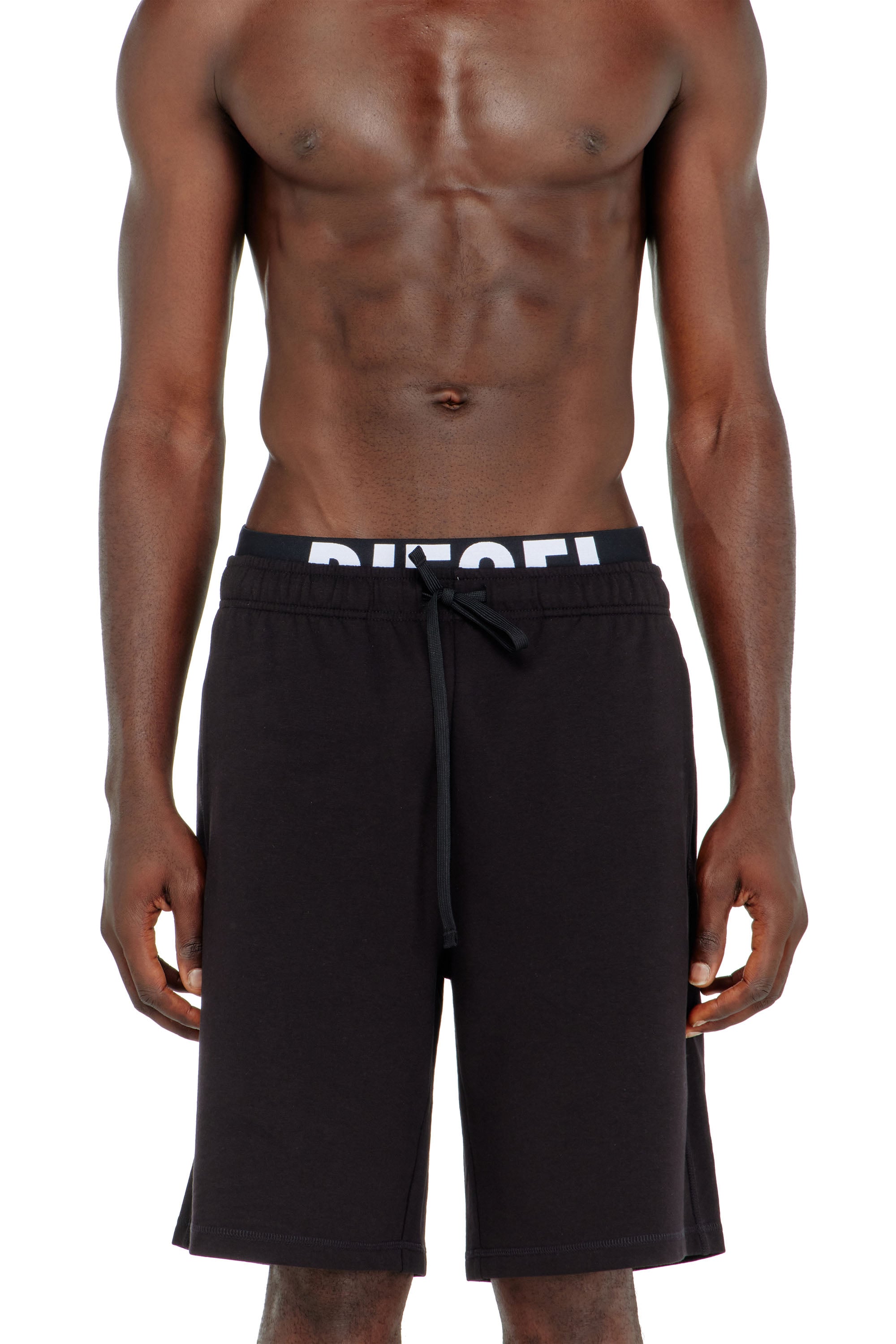 Diesel - Cotton shorts with Diesel logo waistband - Pants - Man -