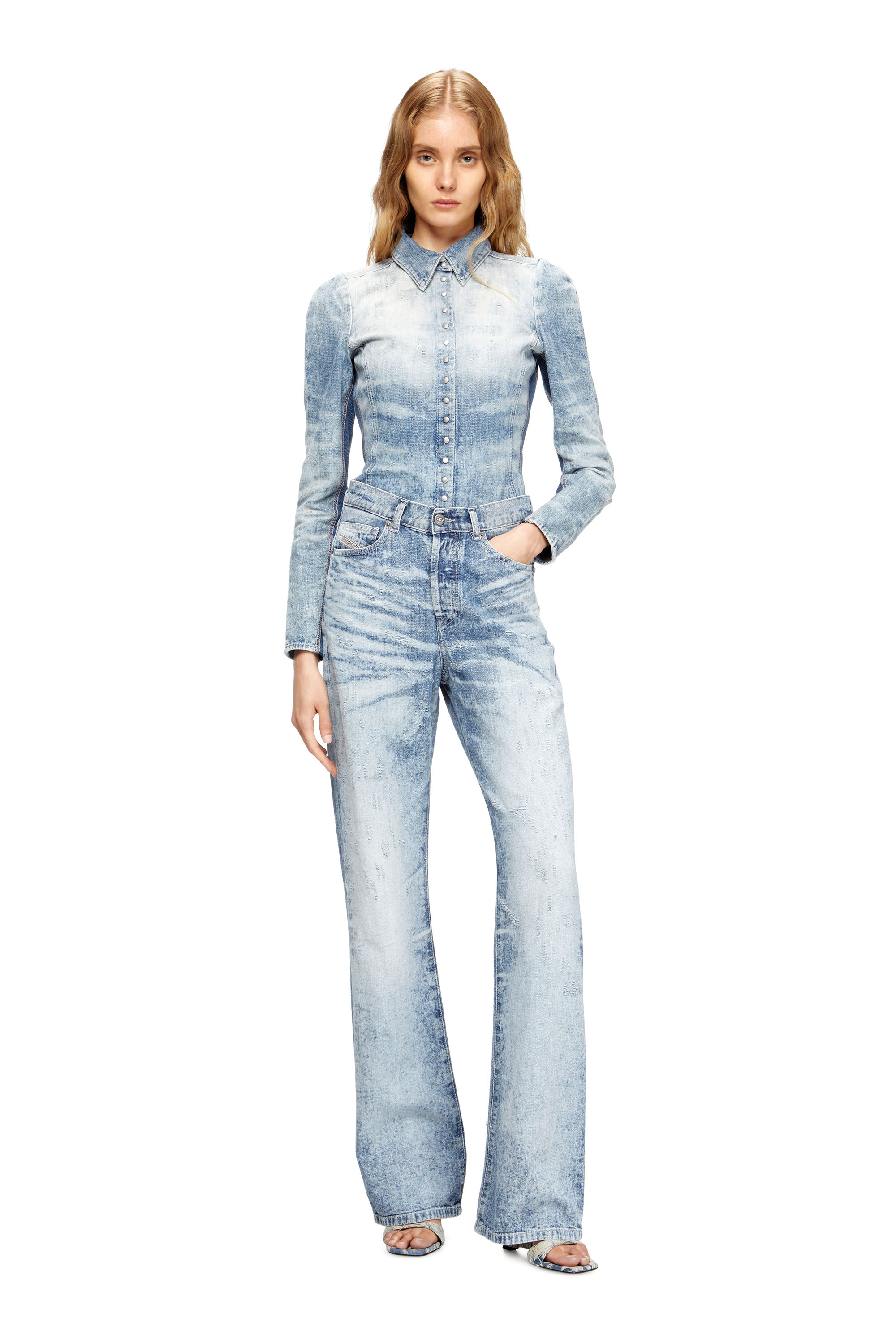 Diesel - Woman's Regular Jeans 1971 D-Sent 068TY, Light Blue - 2