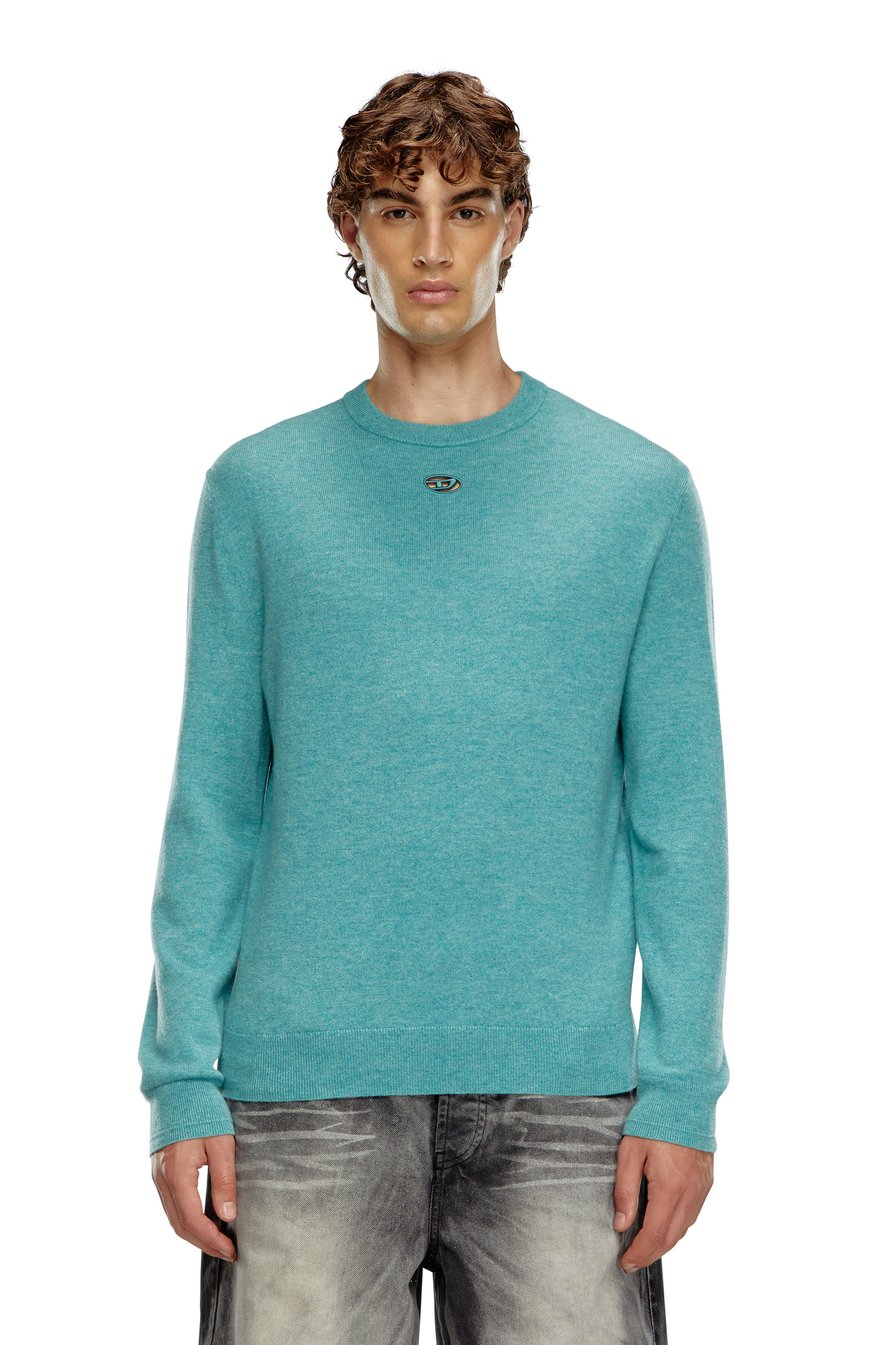 Shop Diesel Wool And Cashmere Jumper In Blue