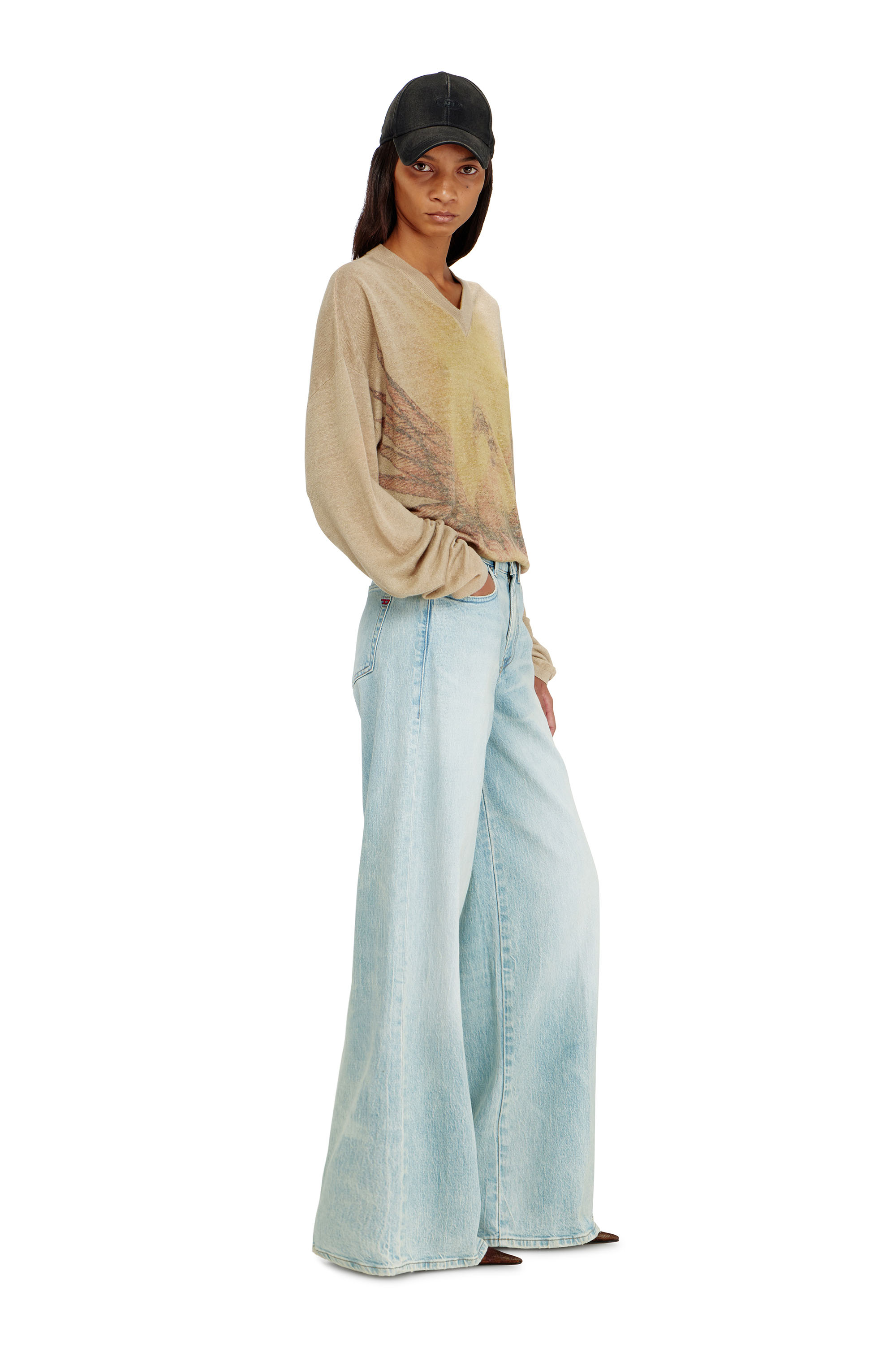 Diesel - Woman's Flare Jeans 1978 D-Akemi 0KBBX, Light Blue - 2