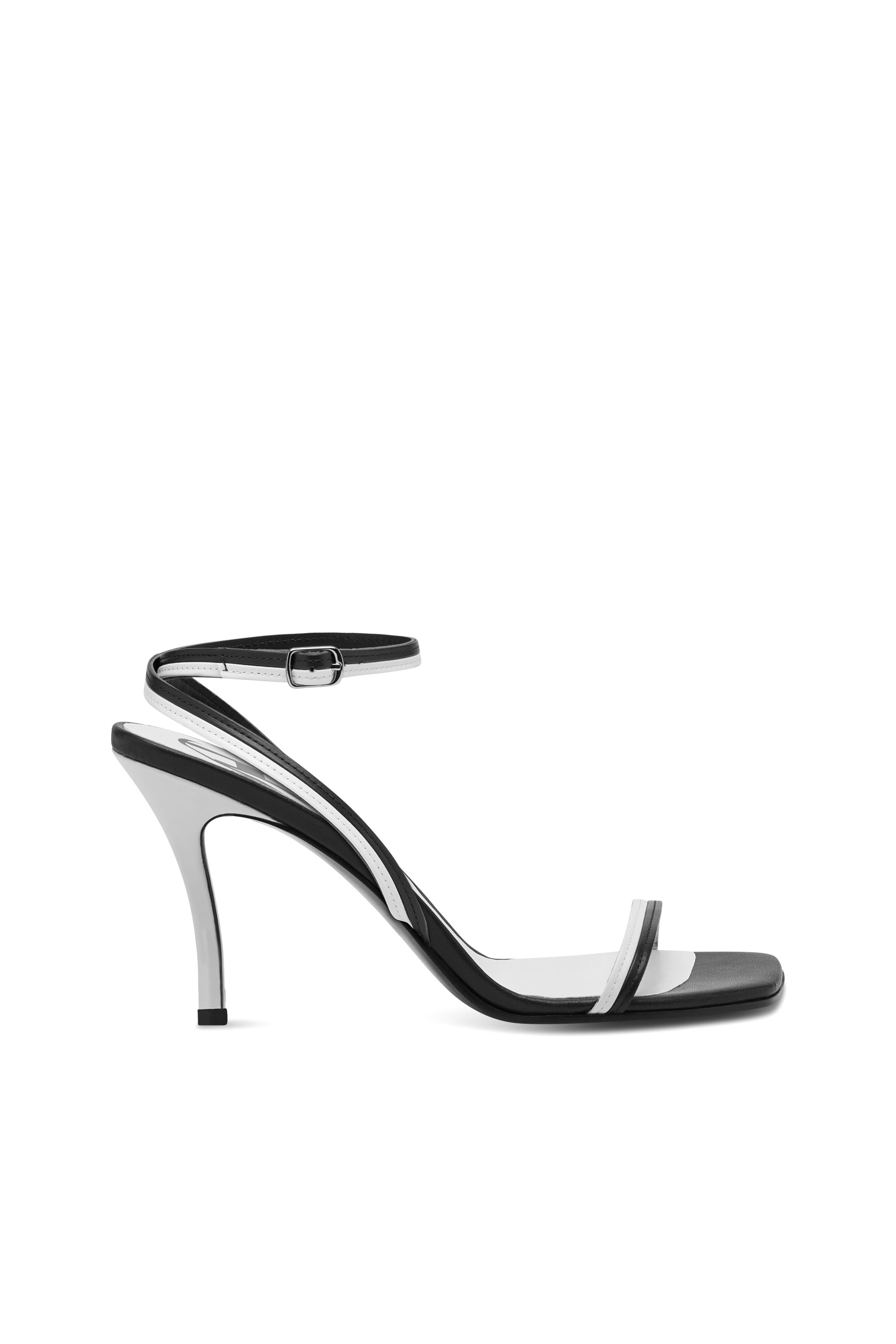 DIESEL STRAPPY SANDALS IN TWO-TONE LEATHER