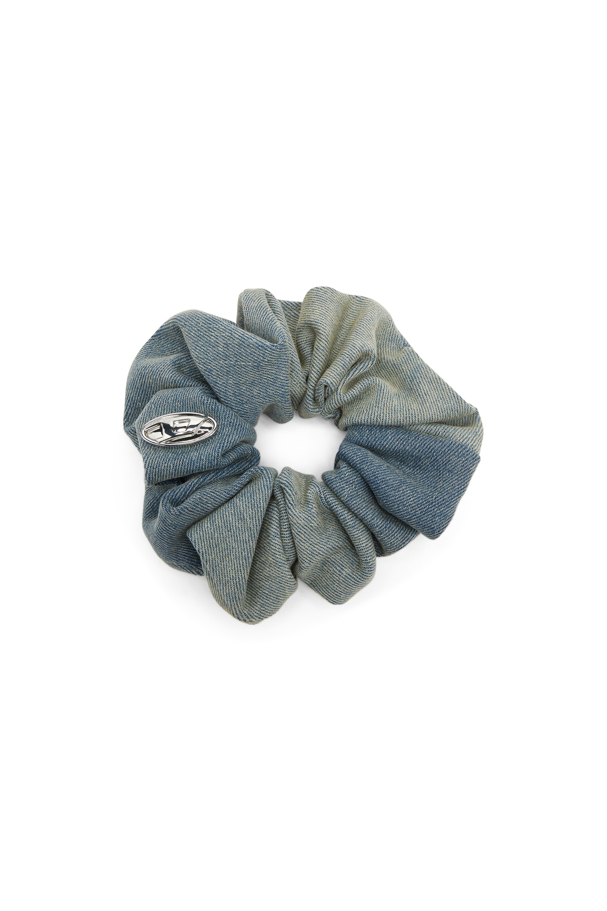 Diesel - BANGLE SCRUNCHIE, Woman's Scrunchie in solarised denim in Light Blue - 1