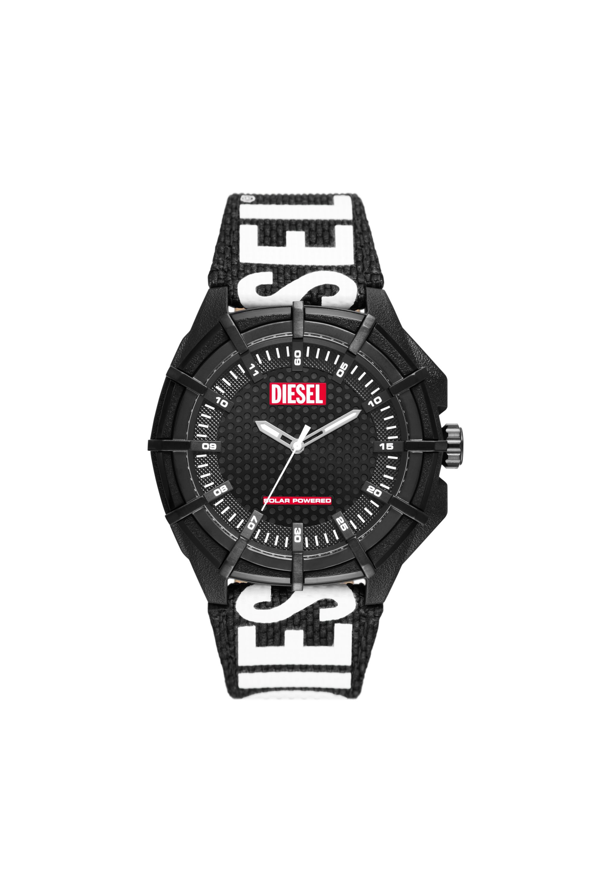 Diesel - Framed solar-powered black rpet watch - Timeframes - Man - Multicolor