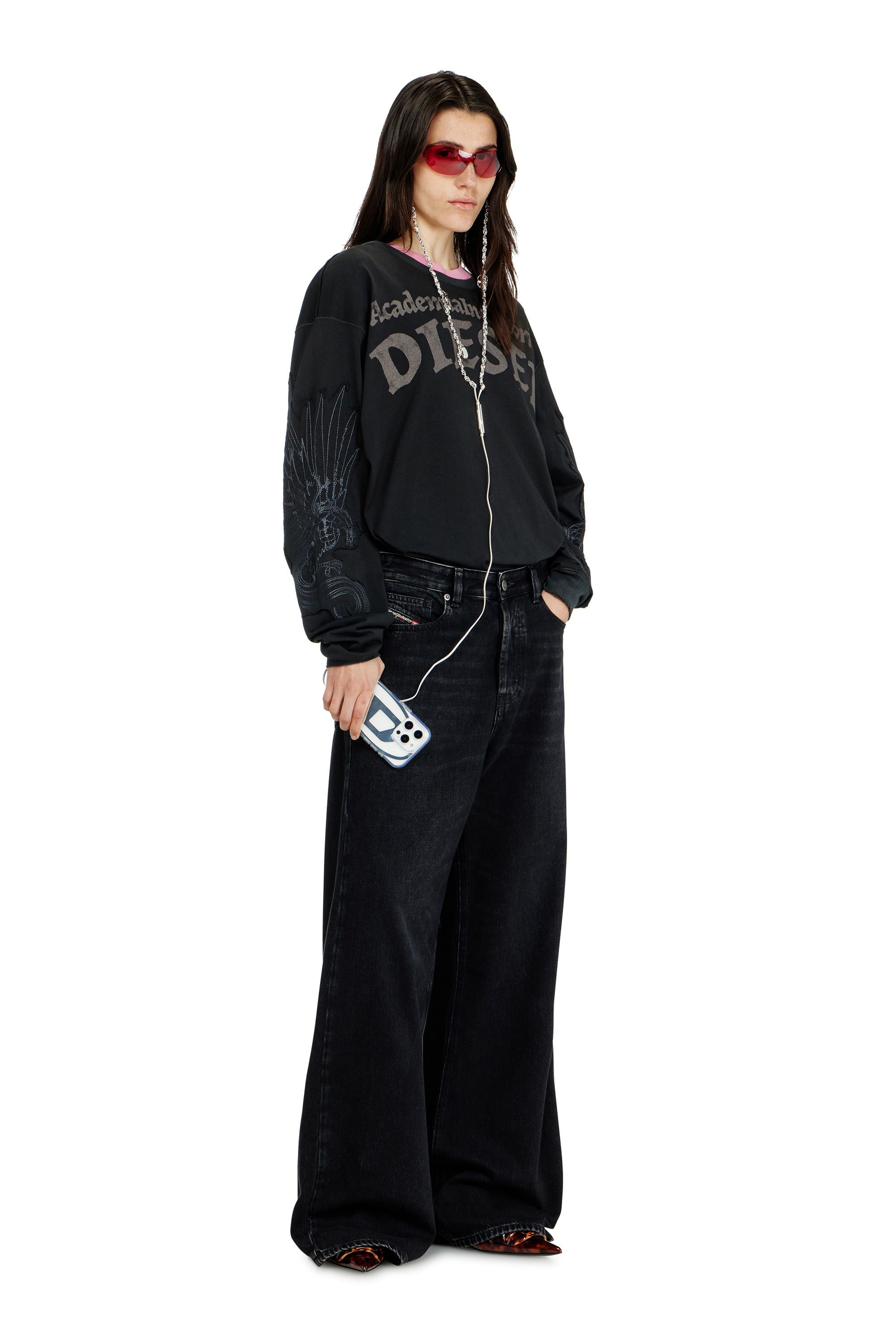 Diesel - Unisex's Relaxed Jeans 1996 D-Sire 09P09, Black/Dark grey - 1