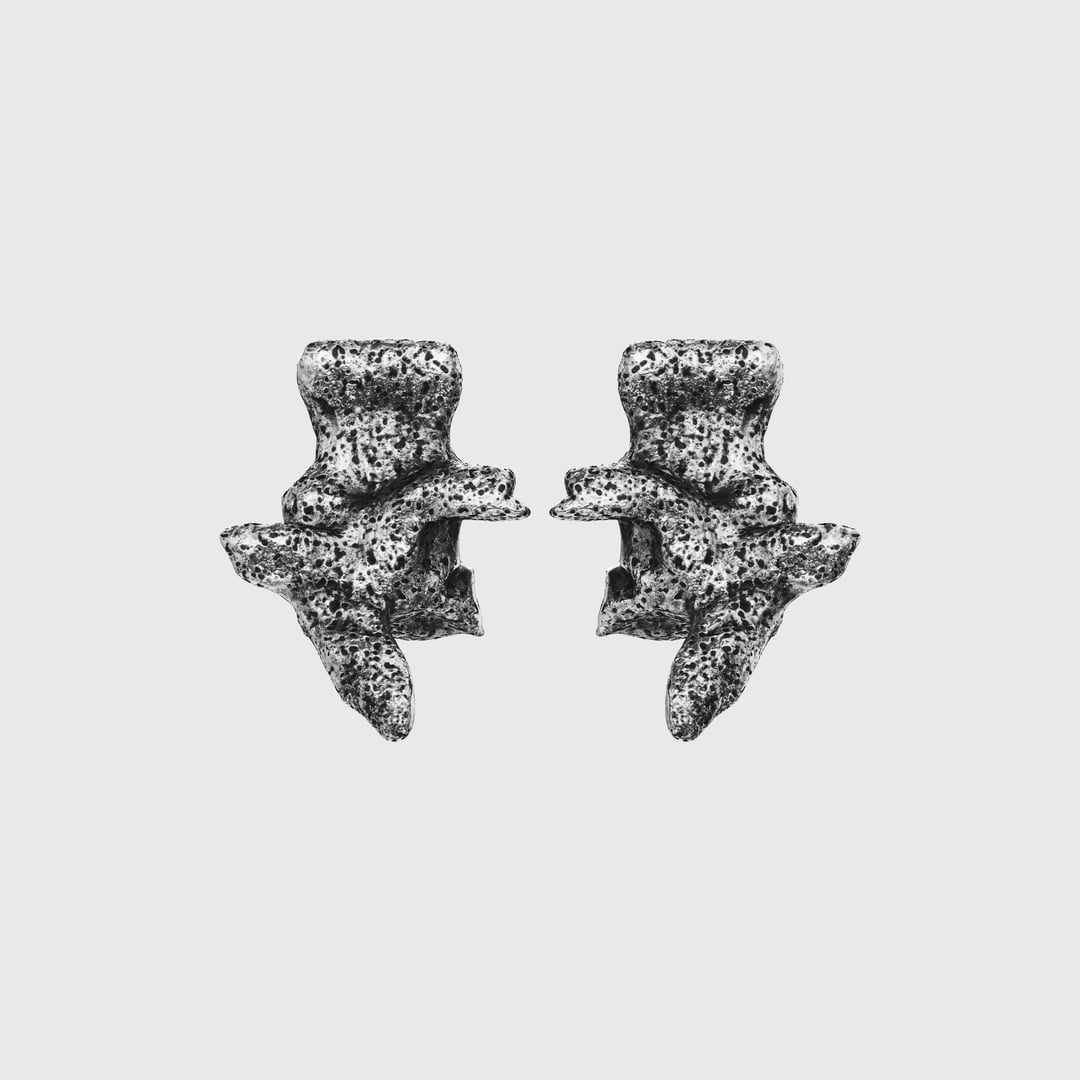 Diesel - Silver-tone stud earrings - Earrings - Unisex - Grey