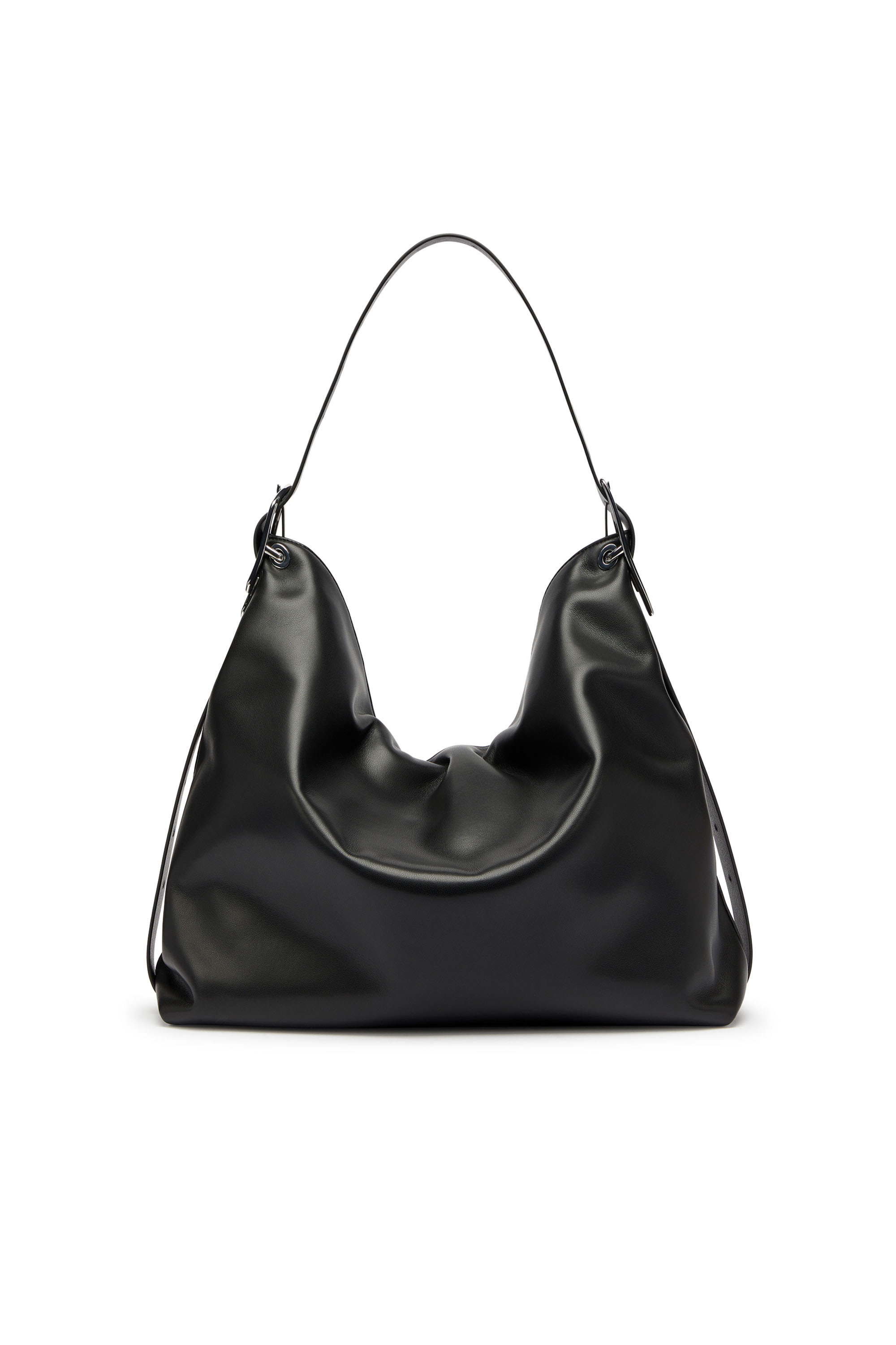 Diesel - D-LINE HOBO L, Woman's D-Line-Leather hobo bag in Black - 4