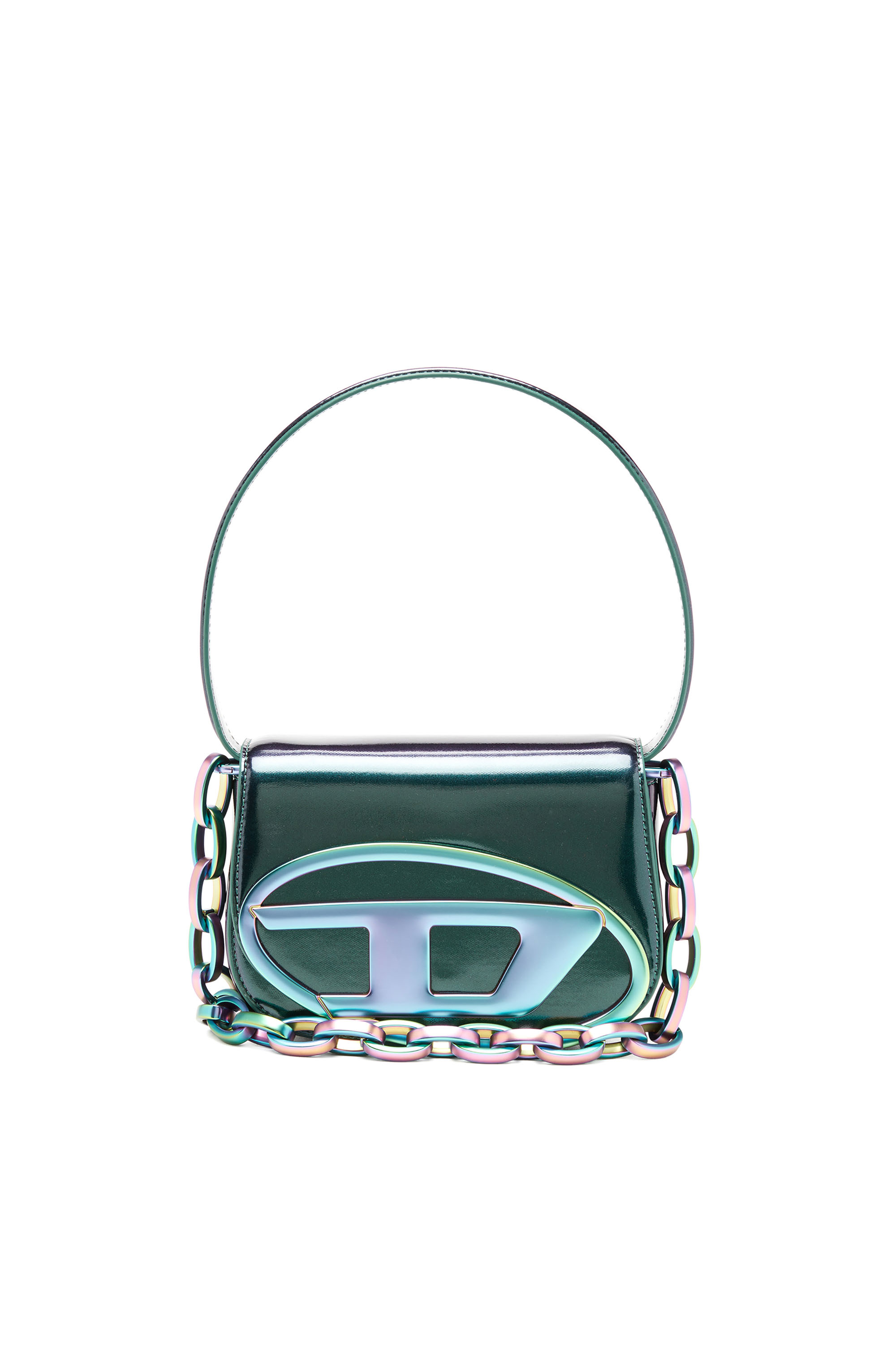 Shop Diesel 1dr-iconic Shoulder Bag With Iridescent Effect In Multicolor