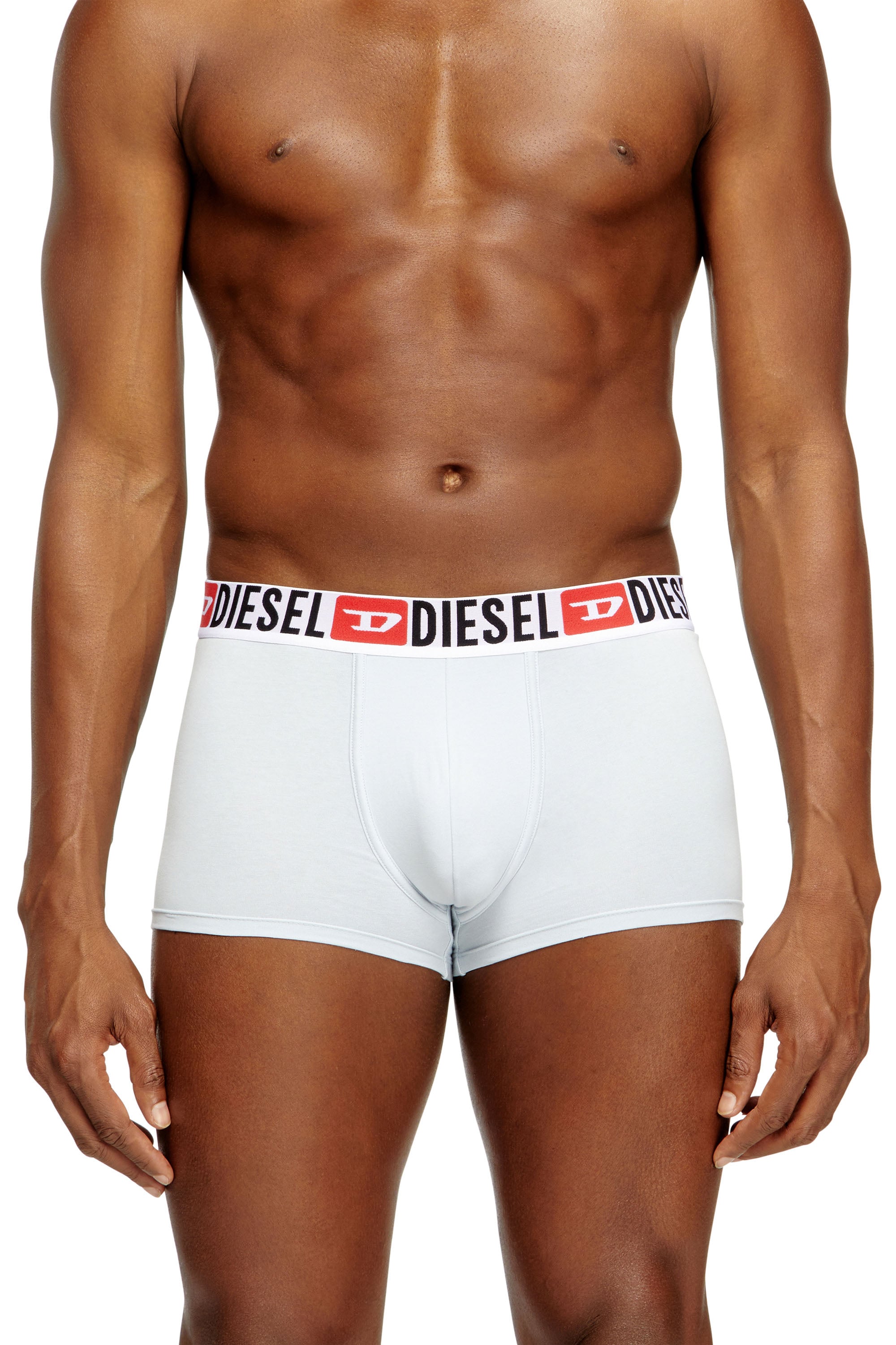 Diesel - Three-pack of all-over logo waist boxers - Trunks - Man - Blue