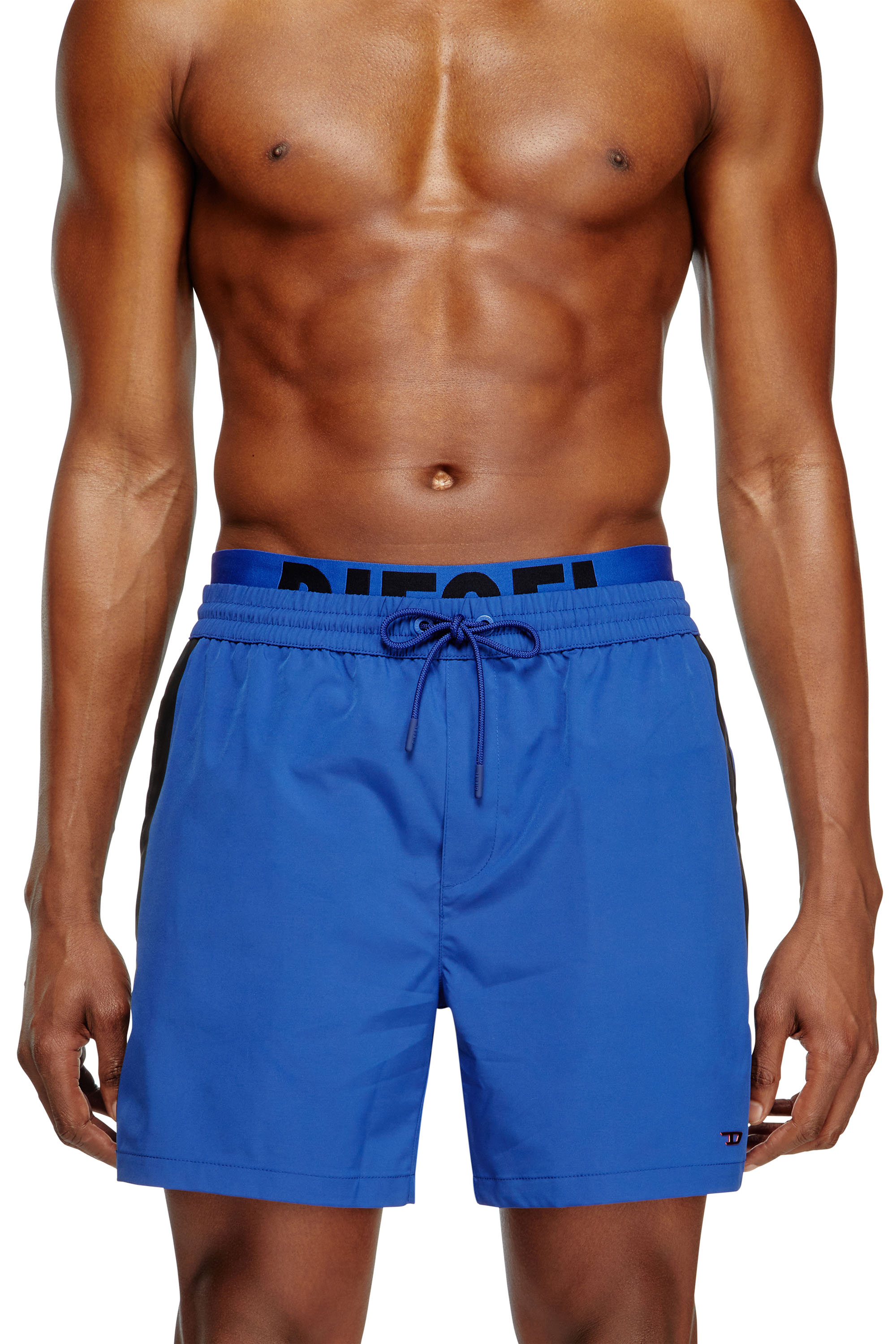 Diesel - Mid-length swim shorts with hybrid waist - Swim shorts - Man - Multicolor