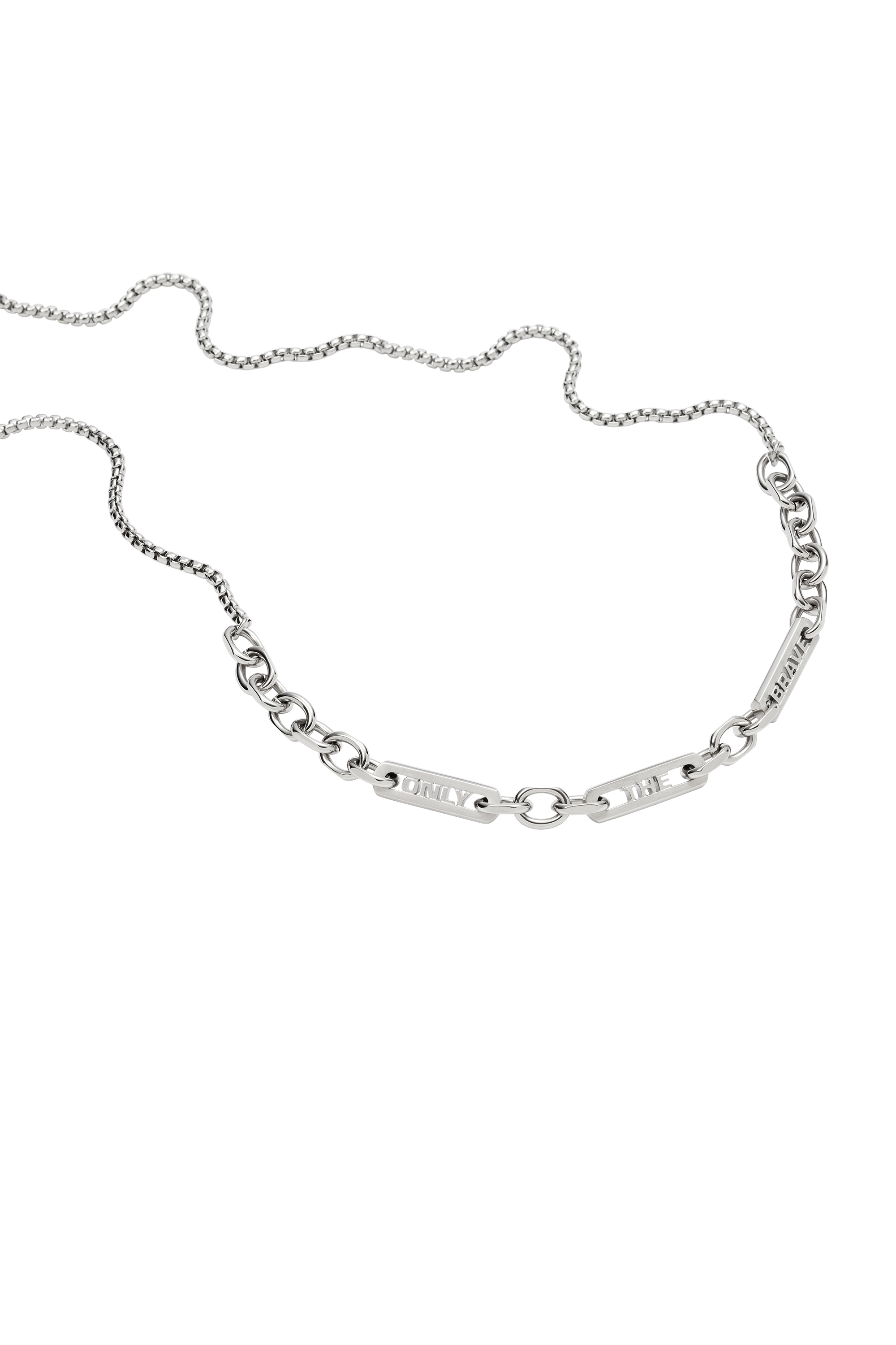 Diesel - Stainless Steel Chain Necklace - Necklaces - Man - Silver