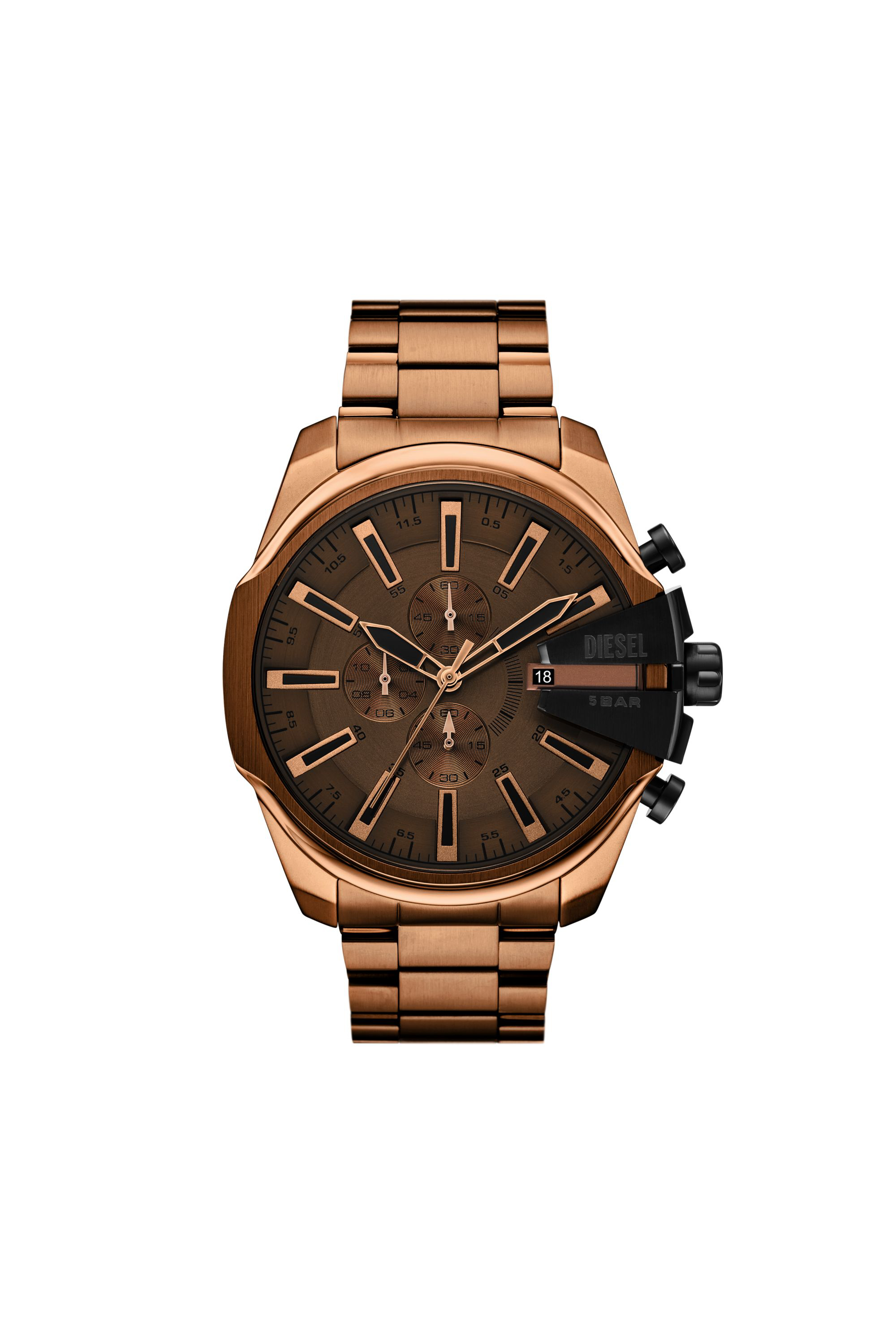 Diesel Men's Brown - Mega Chief Slim Stainless Steel Watch - Timeframes - Man Uni