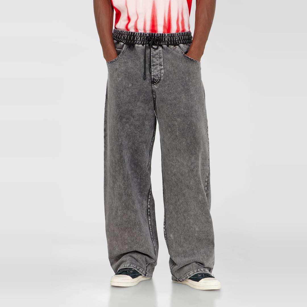 Diesel - Sweatpants with denim effect - Pants - Man - Grey
