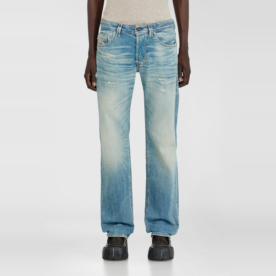 Diesel Jeans Regular Taille Basse 1985 Larkee, Bleu clair, Fermeture boutonnée